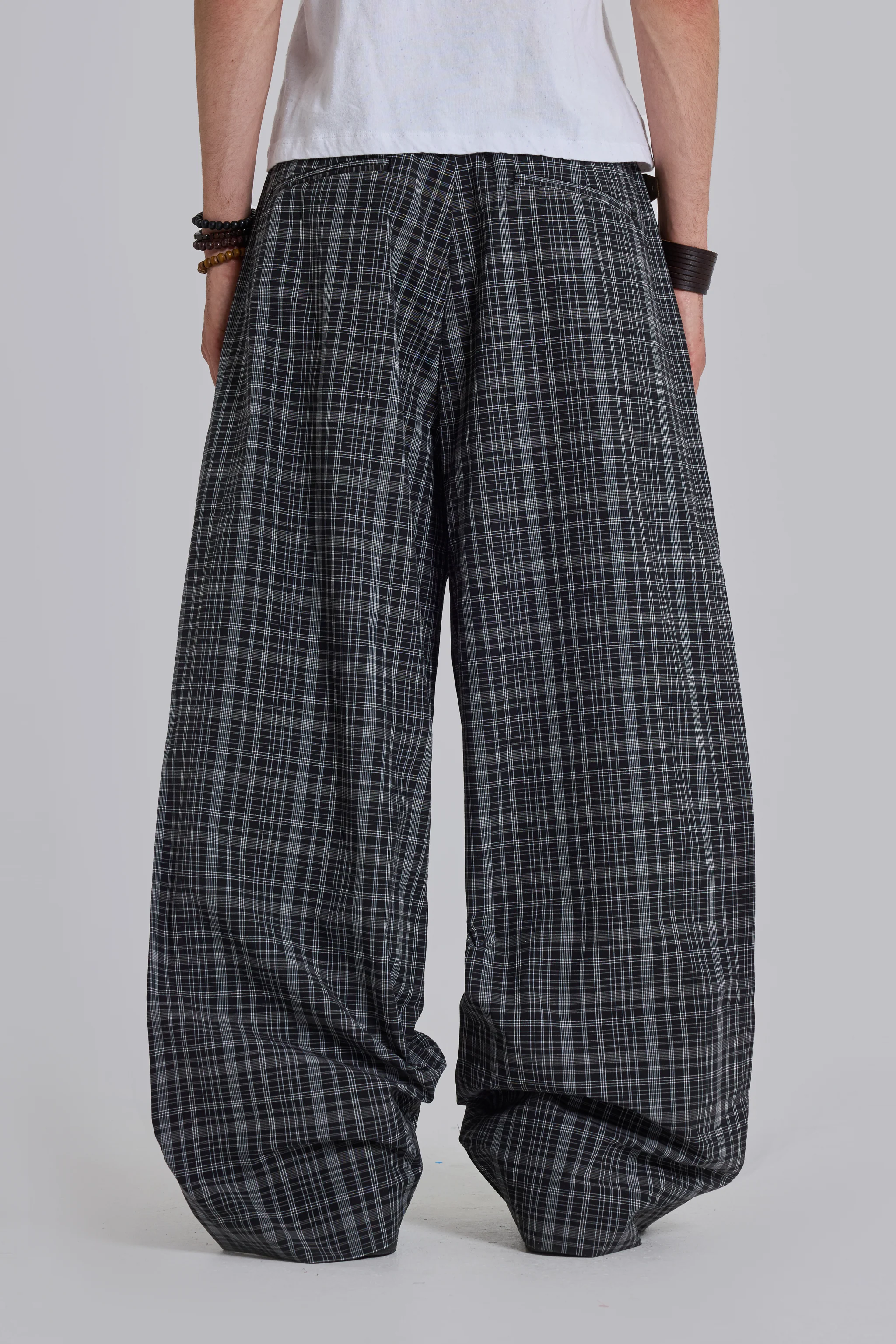 Black Check Goliath Suit Trousers - Image 3