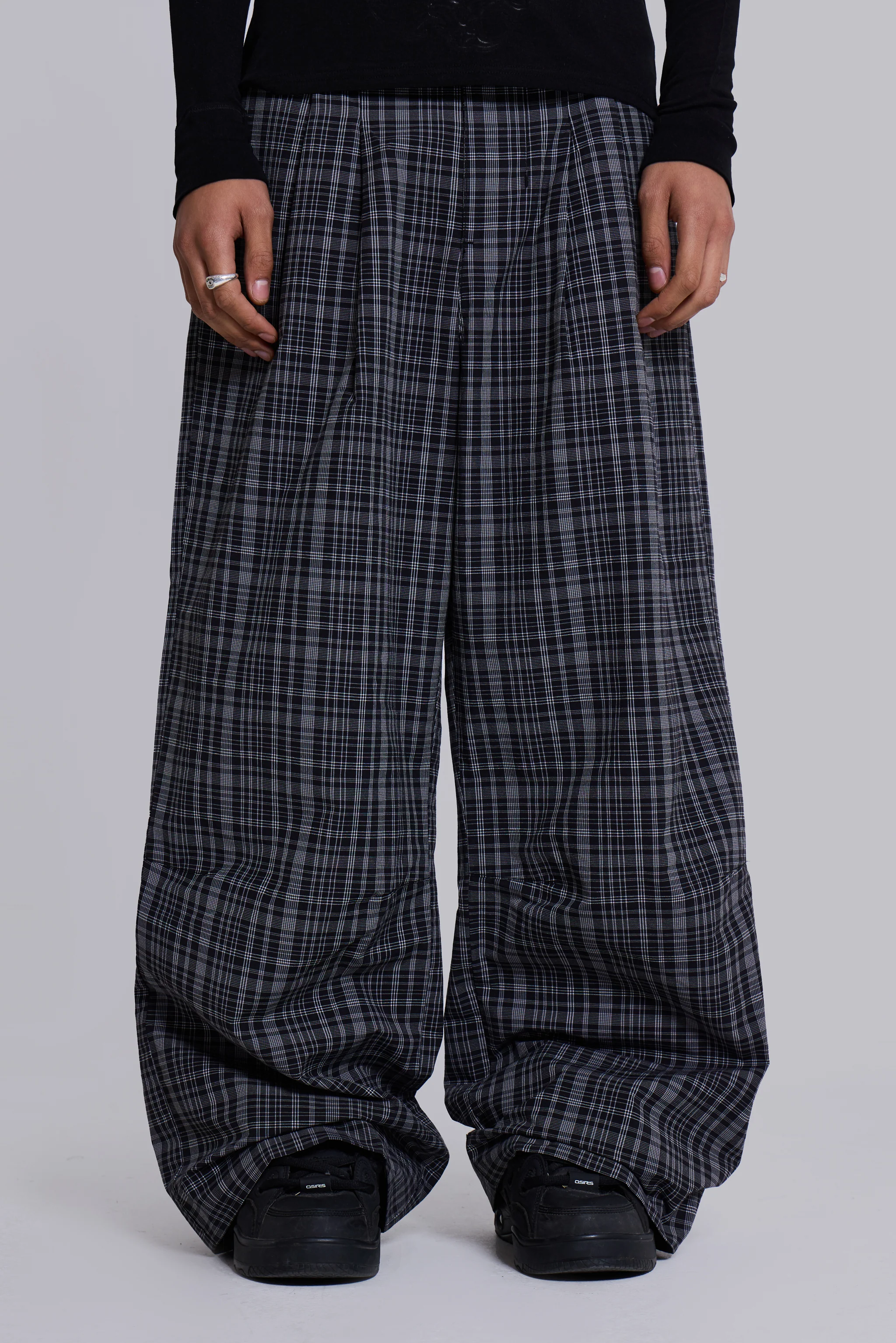 Black Check Goliath Suit Trousers - Image 5