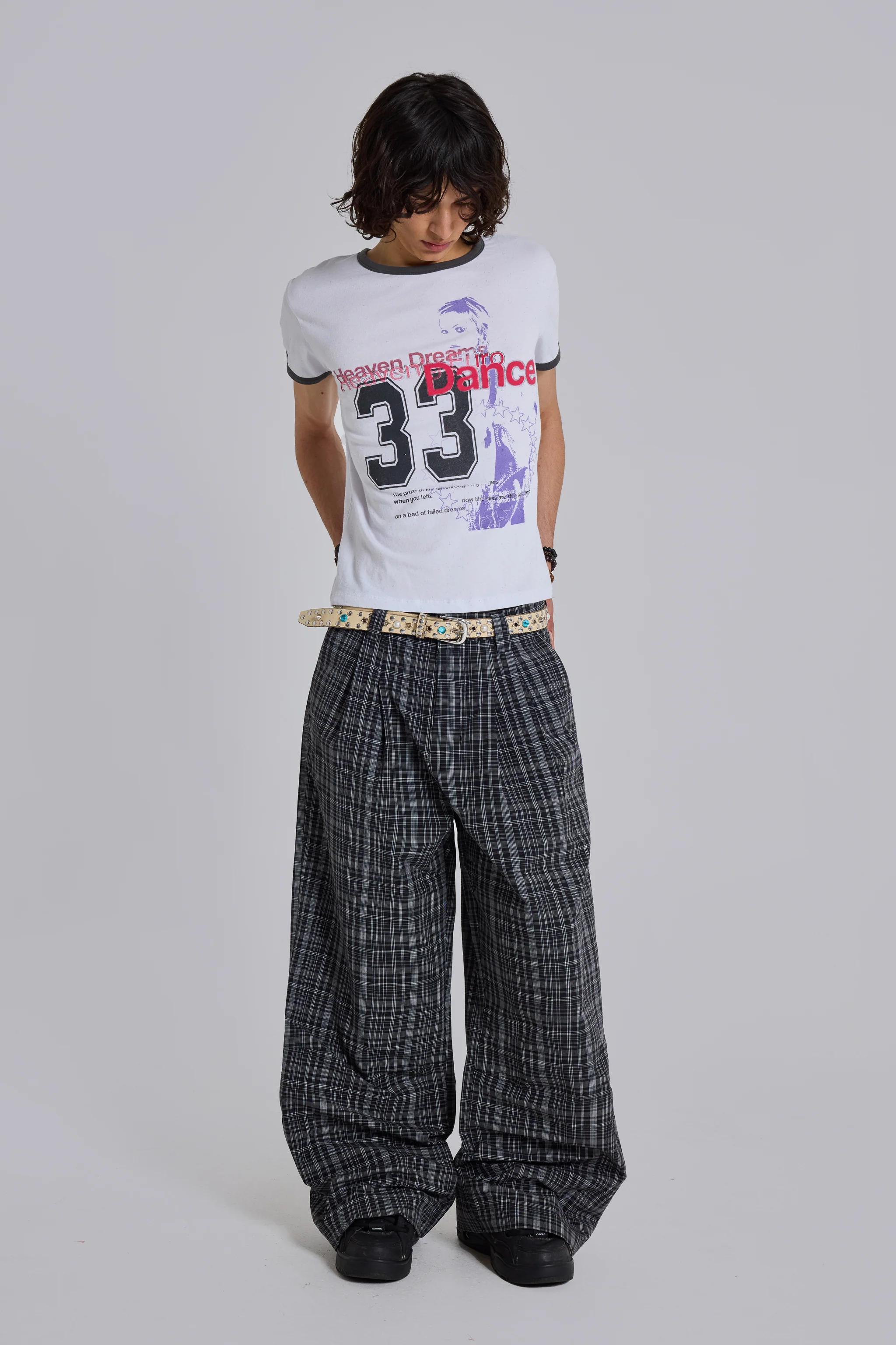 Black Check Goliath Suit Trousers - Image 6
