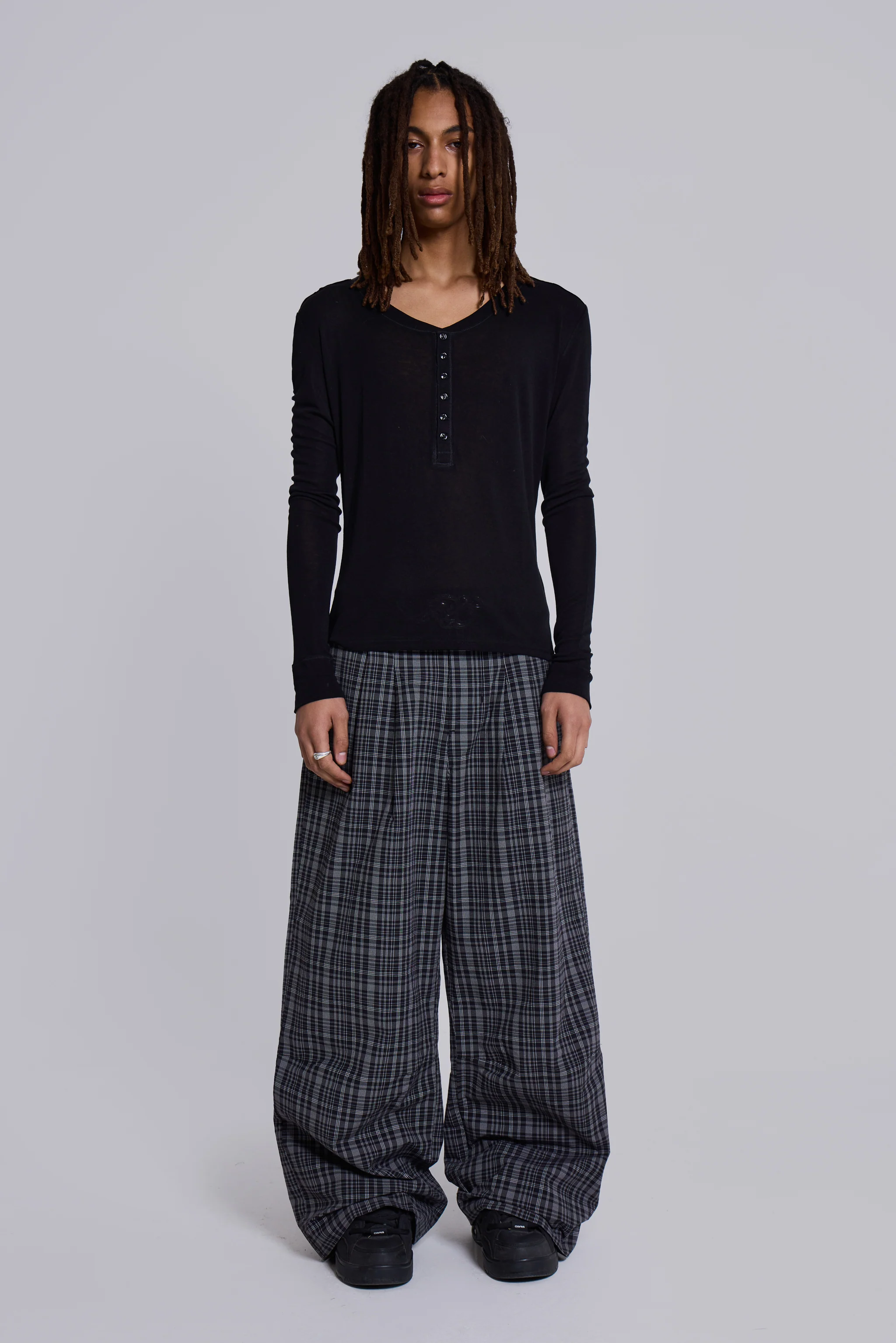 Black Check Goliath Suit Trousers - Image 8