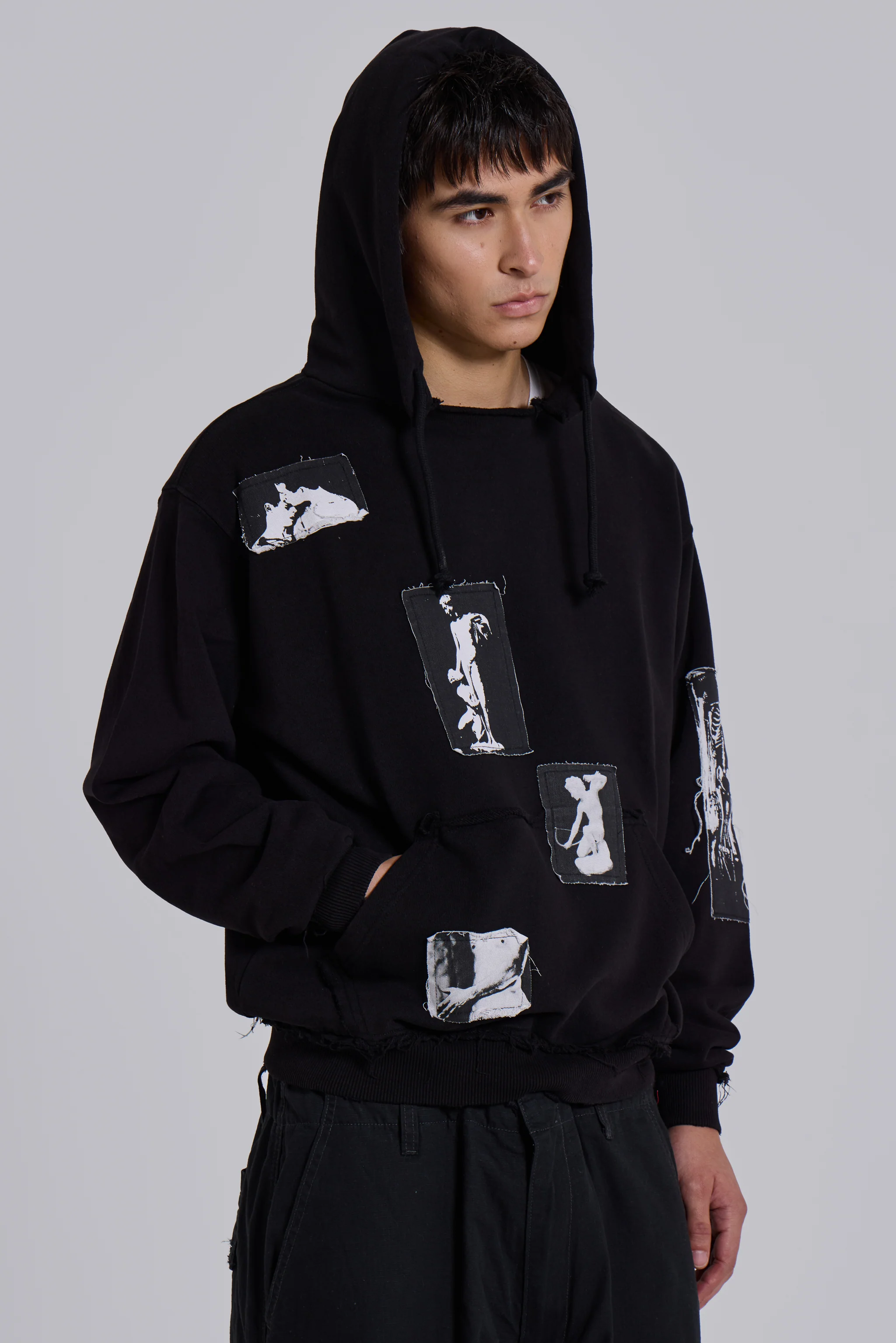Black Devoted Patch Hoodie - Image 3