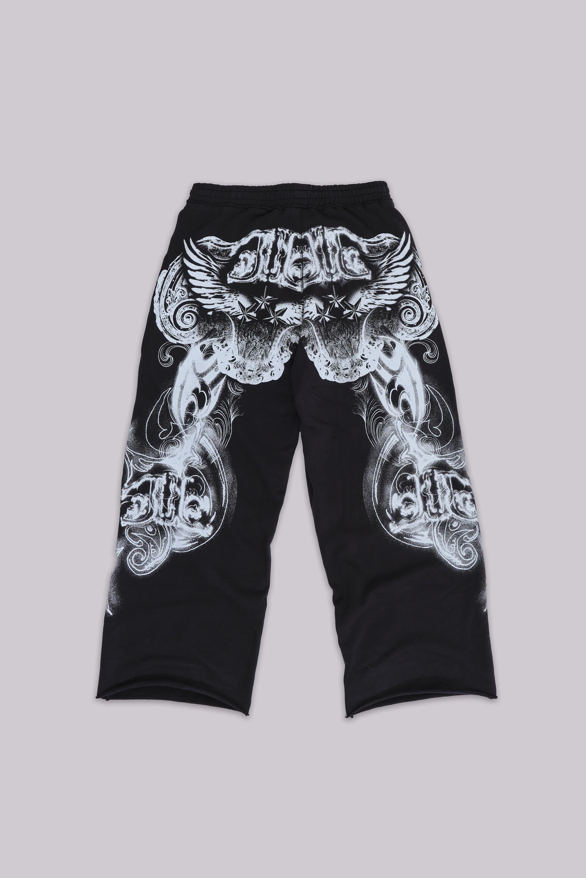 Black Gothic Print Baggy Monster Joggers - Image 3