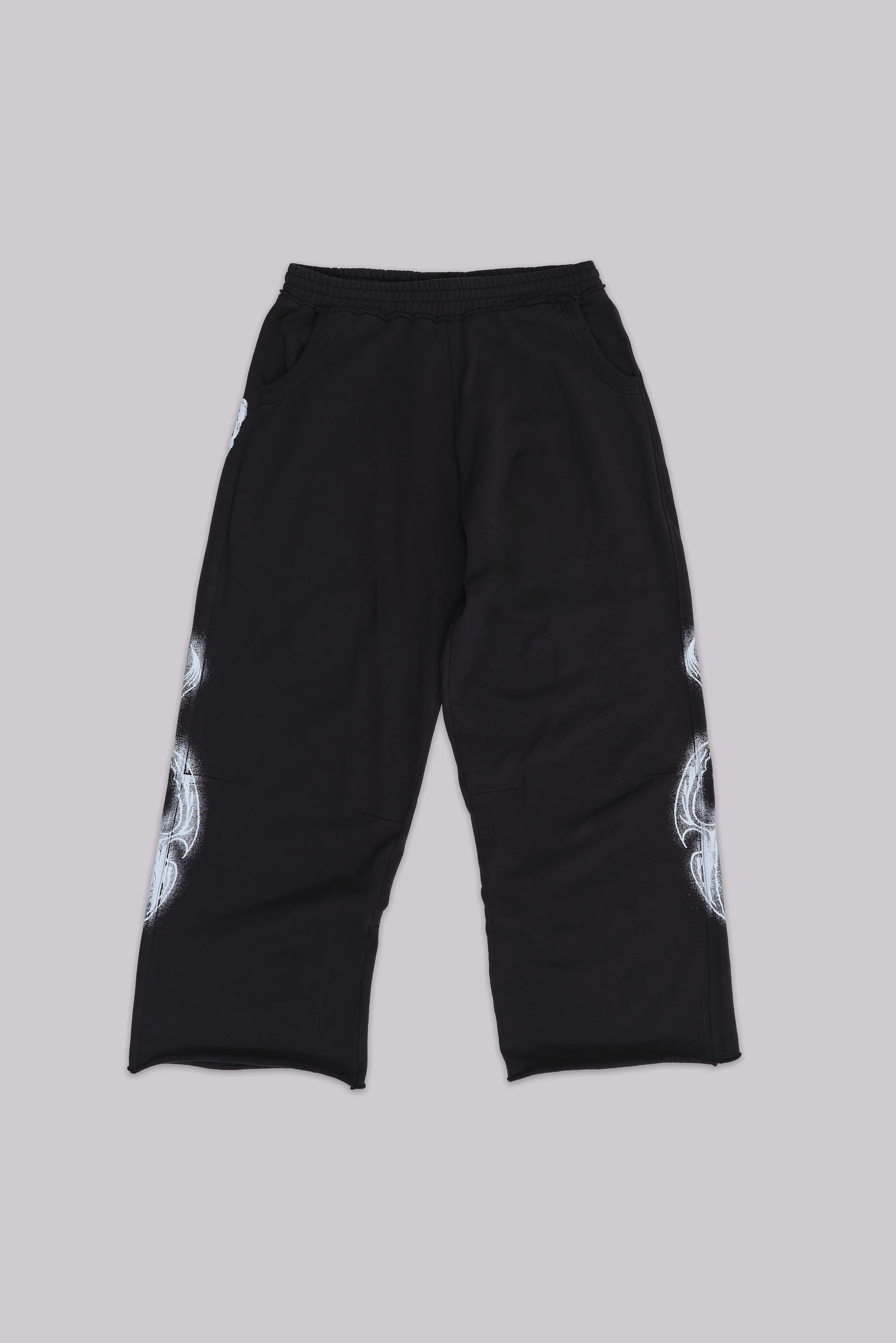 Black Gothic Print Baggy Monster Joggers - Image 5