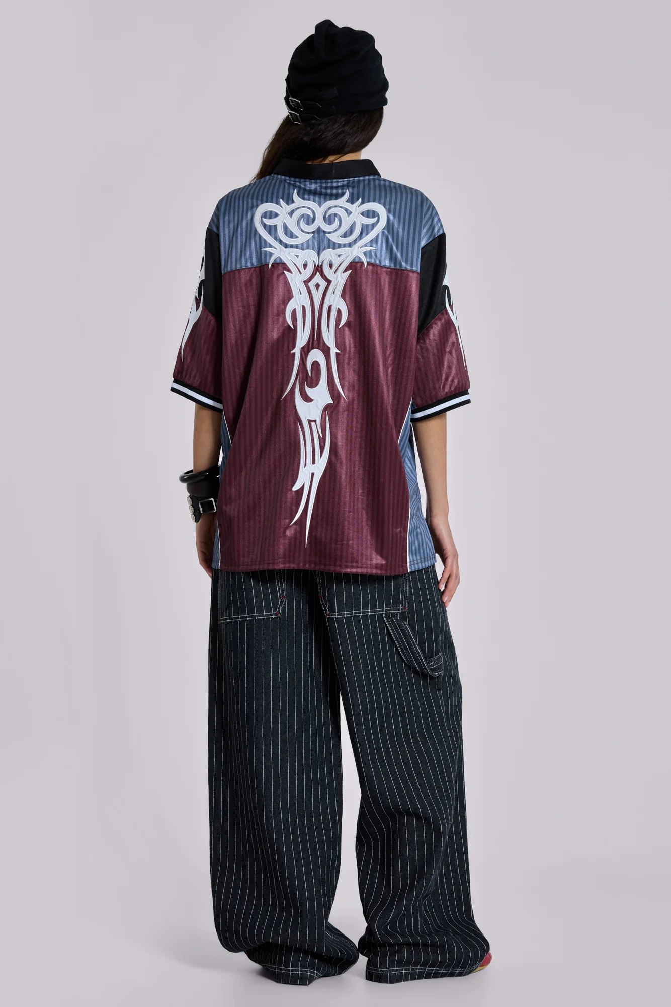 Black Ollie Pinstripe XL Colossus Jeans - Image 10
