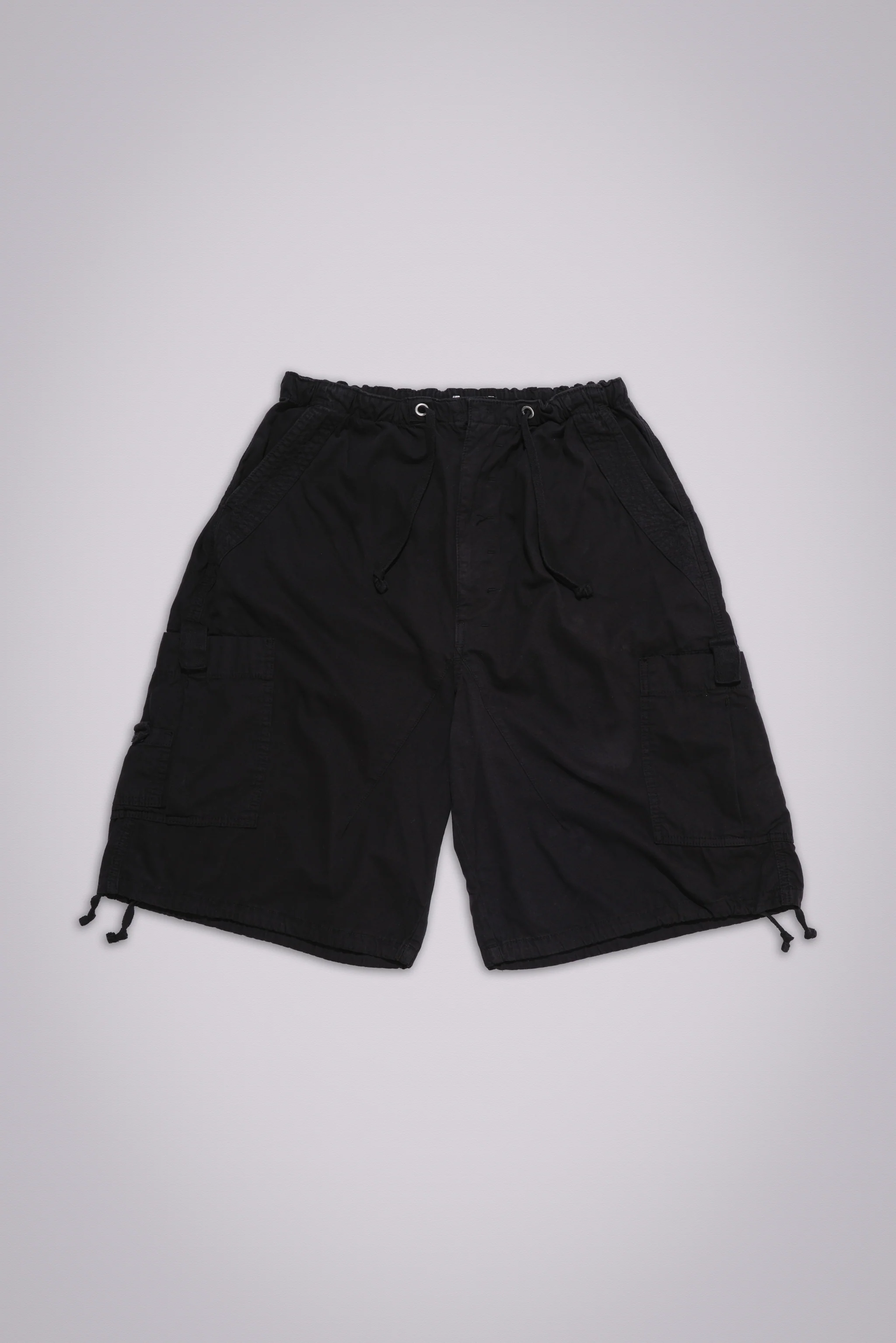 Black Parachute Cargo Baggy Shorts - Image 5