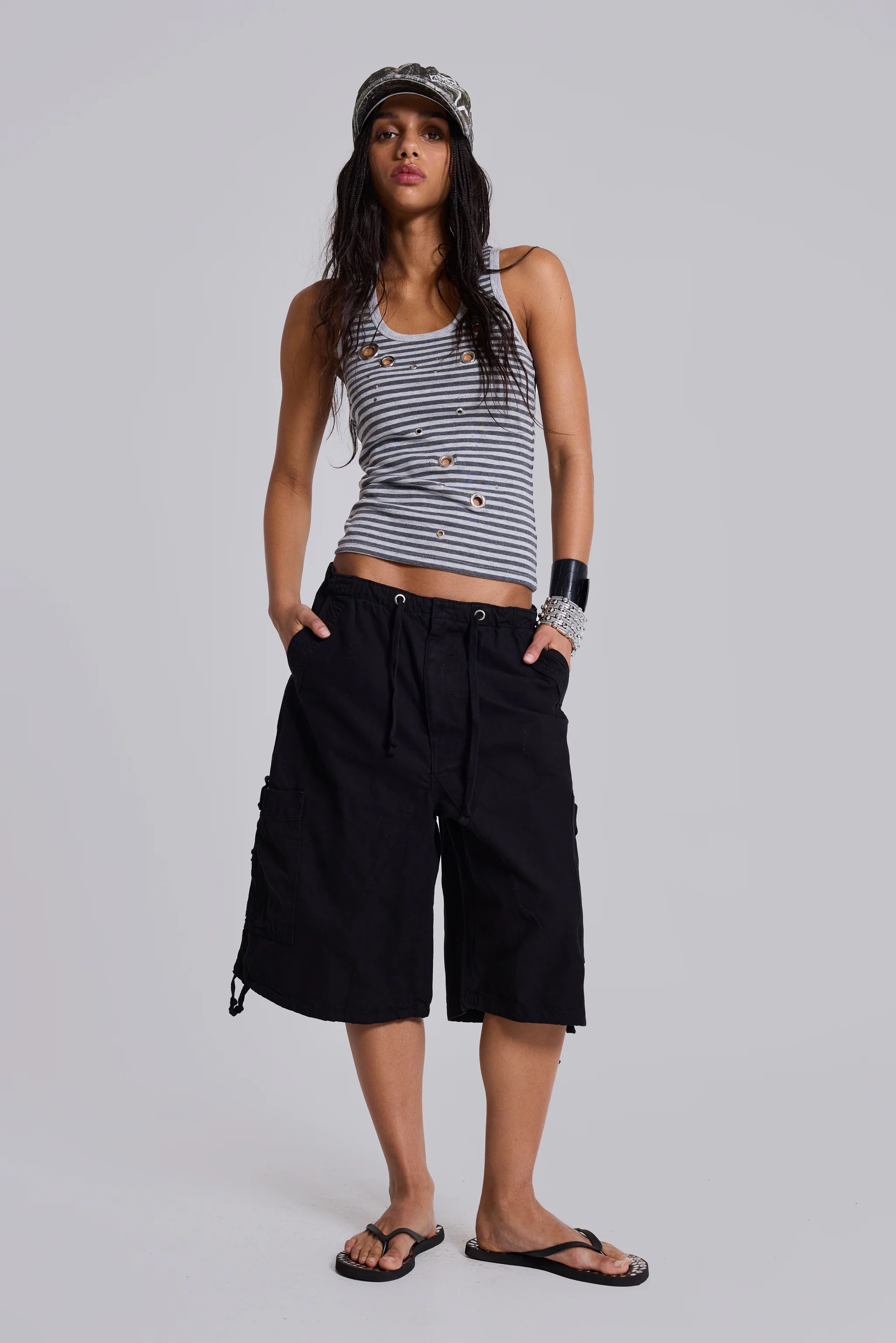 Black Parachute Cargo Shorts - Image 6