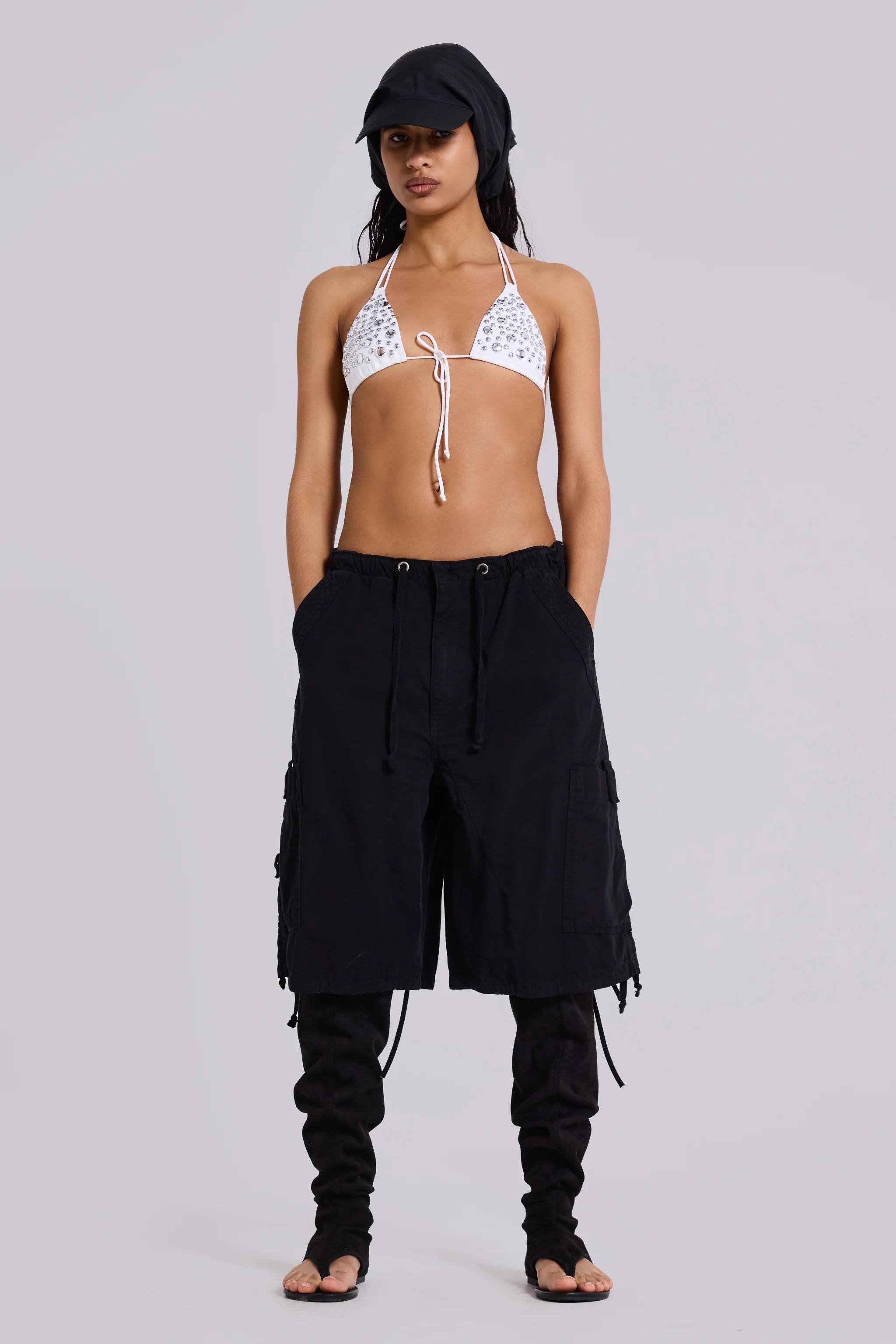 Black Parachute Cargo Shorts - Image 8