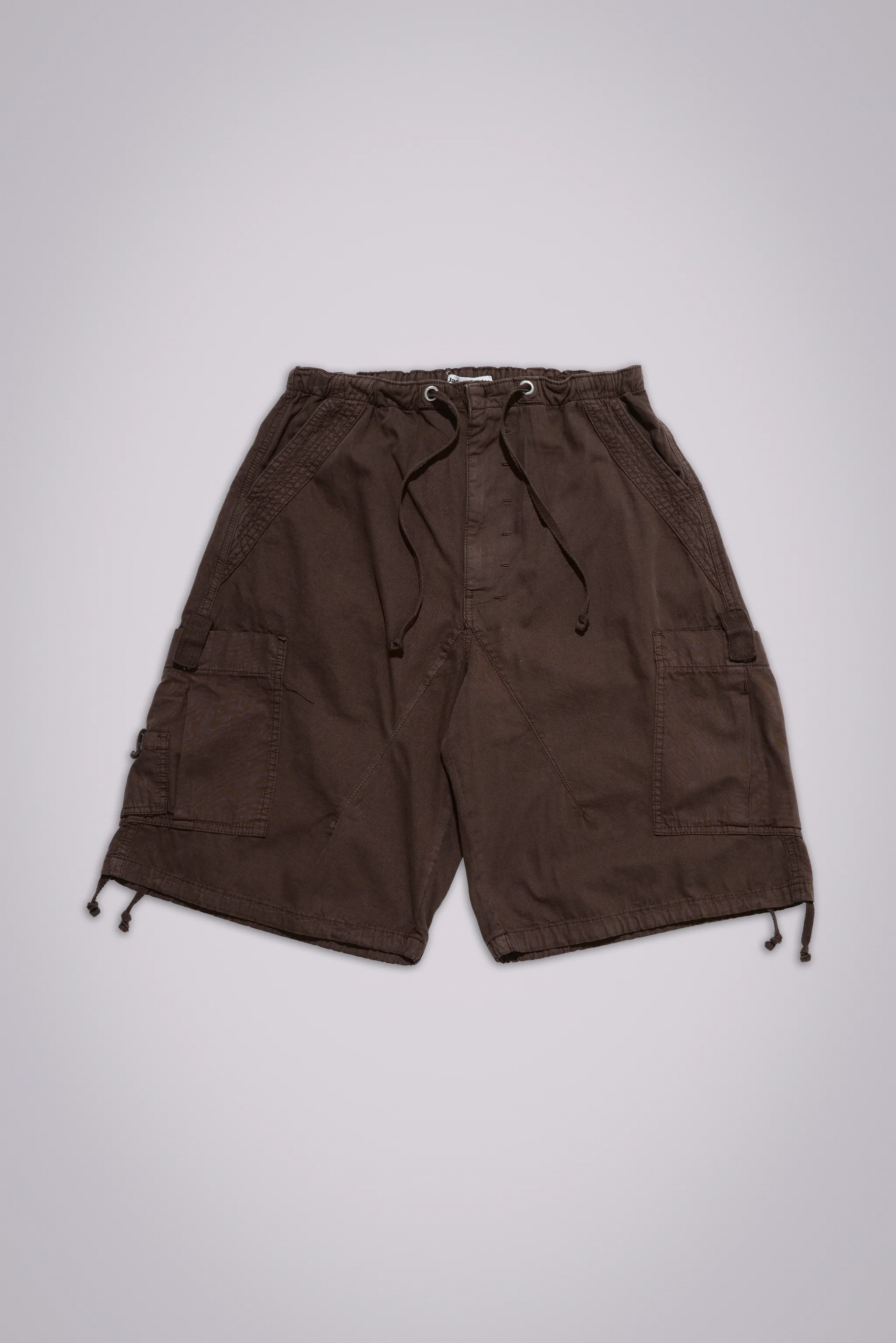 Brown Parachute Cargo Baggy Shorts - Image 6