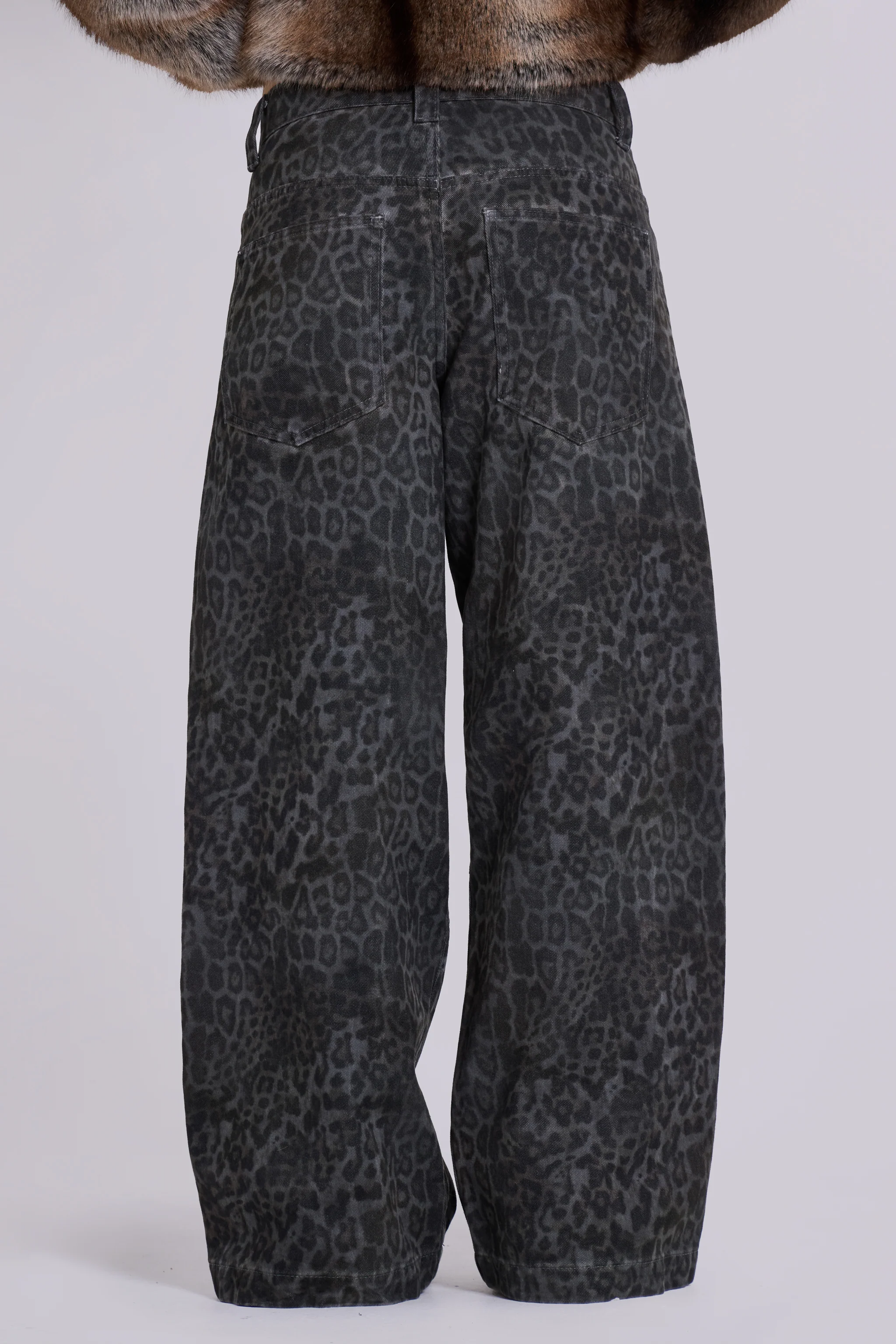 Charcoal Leopard Fade Colossus Jeans - Image 11