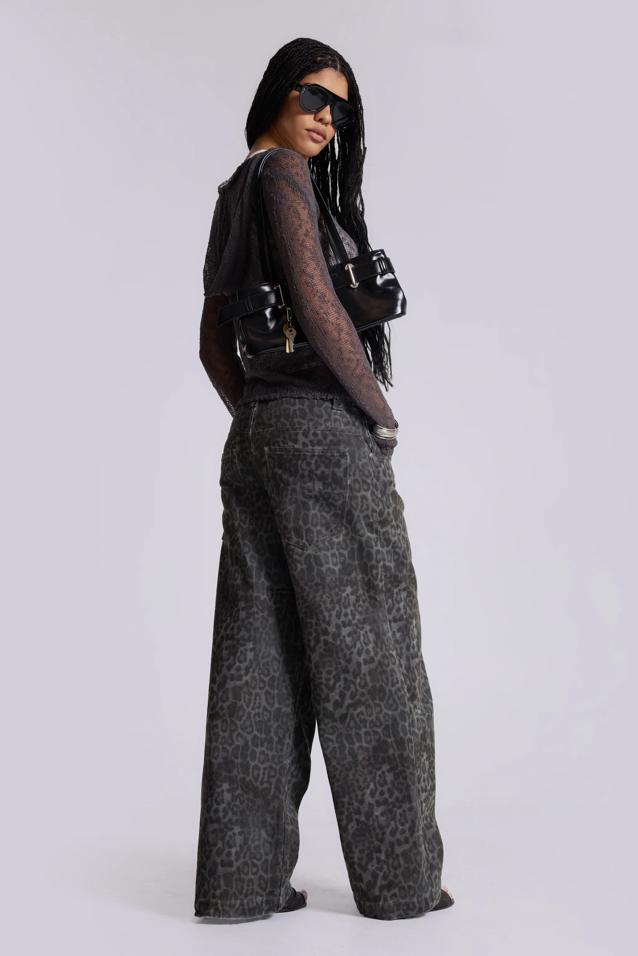 Charcoal Leopard Fade Colossus Jeans - Image 4