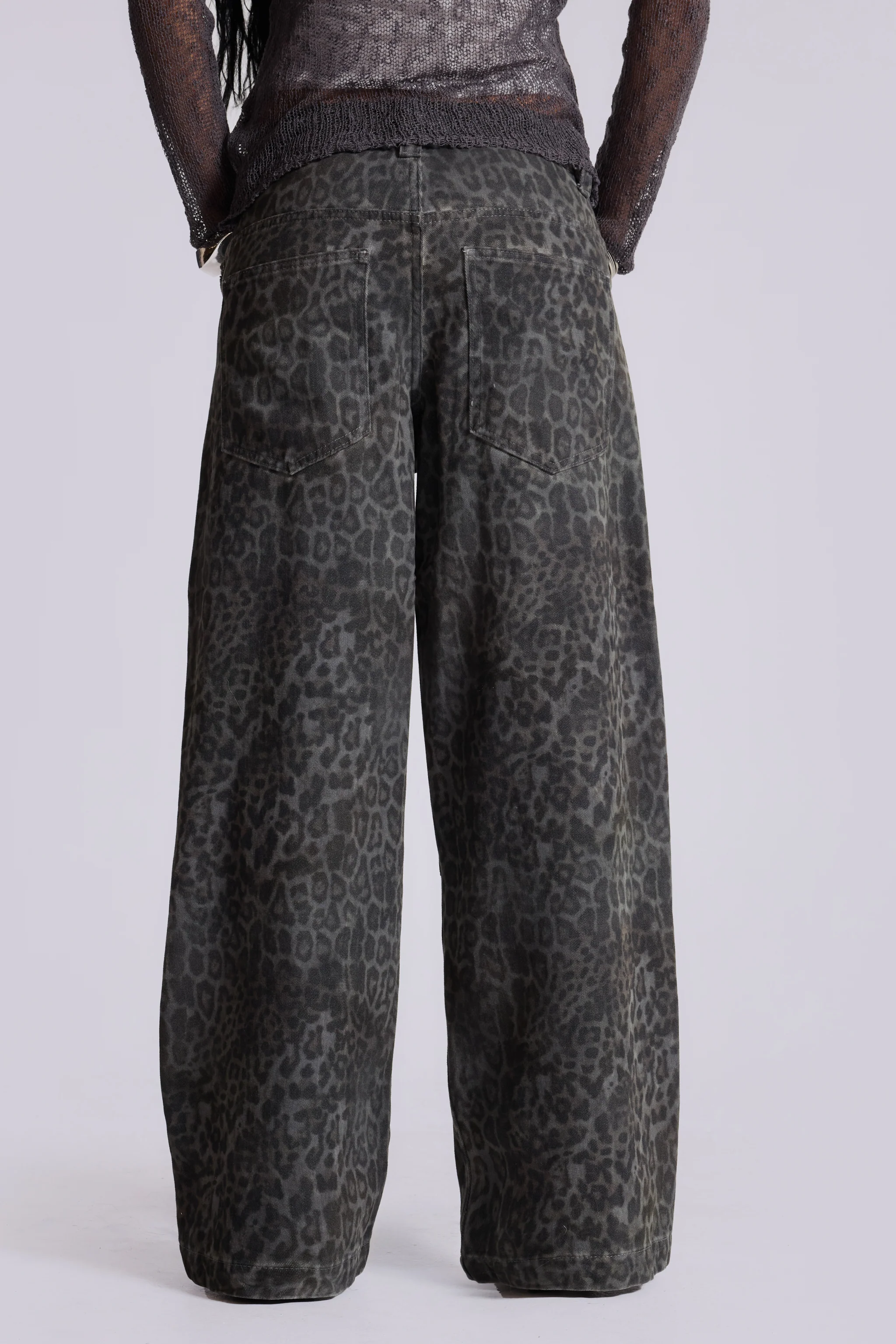 Charcoal Leopard Fade Colossus Jeans - Image 5