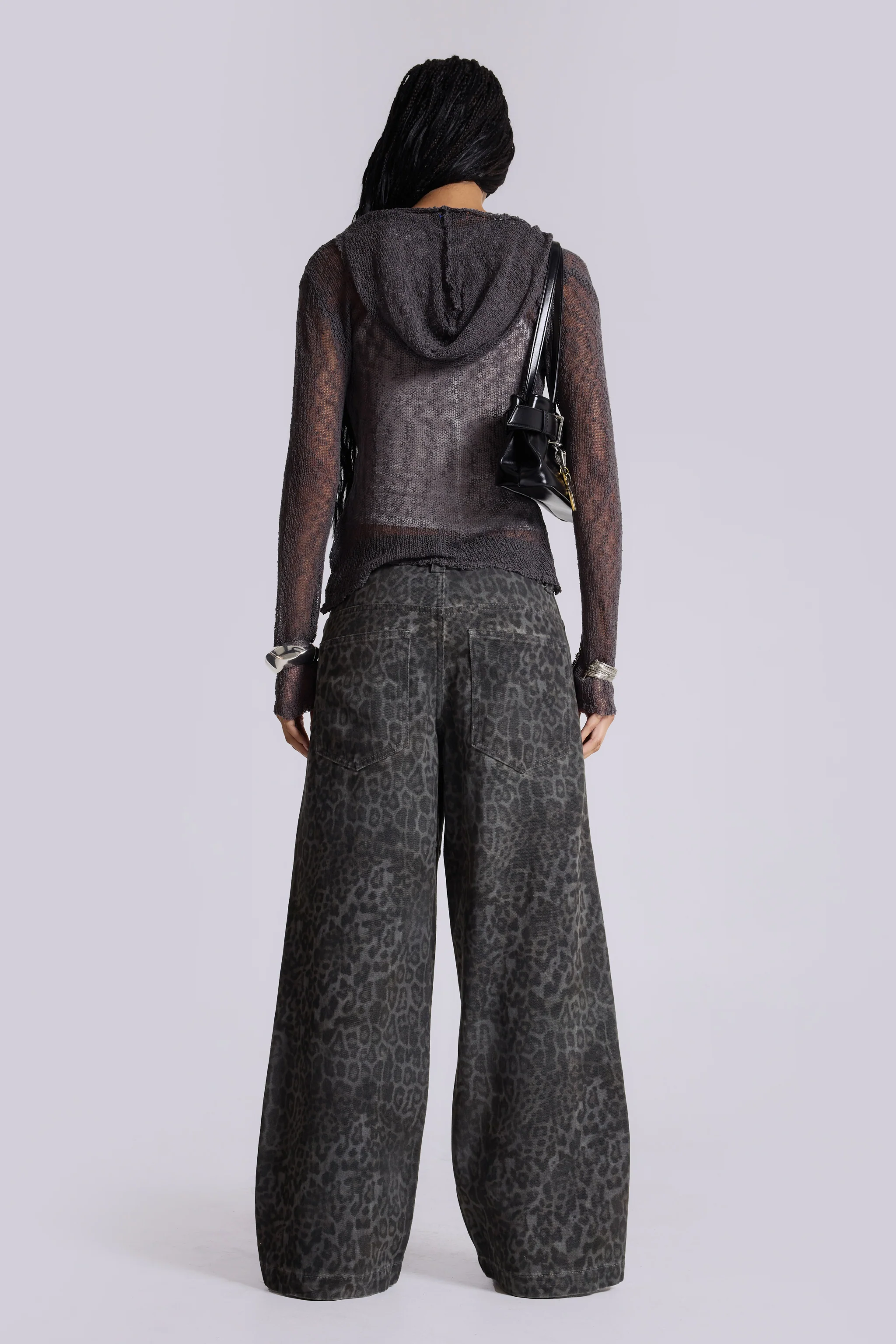 Charcoal Leopard Fade Colossus Jeans - Image 6