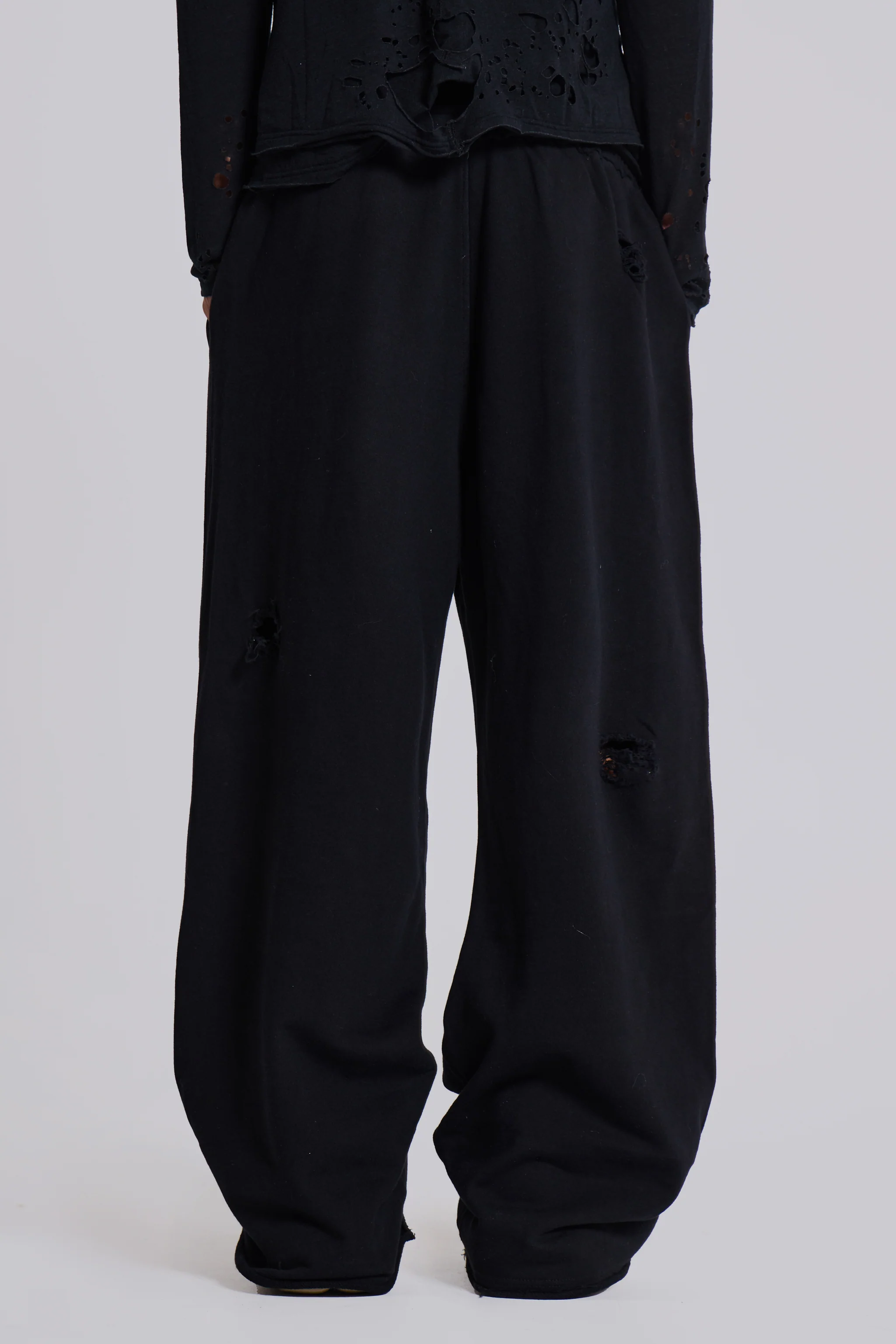 Distressed Black Baggy Monster Joggers - Image 10