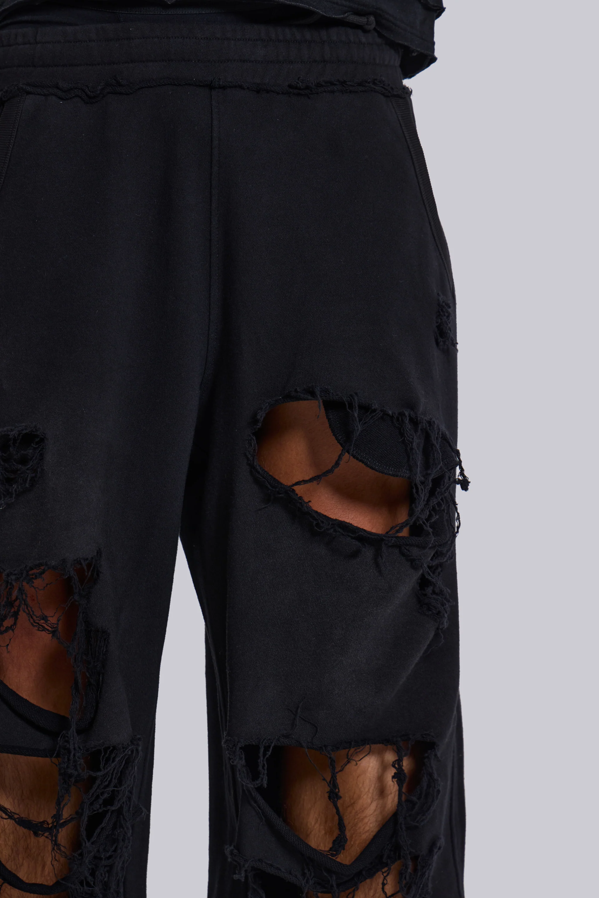 Distressed Black Baggy Monster Joggers - Image 11