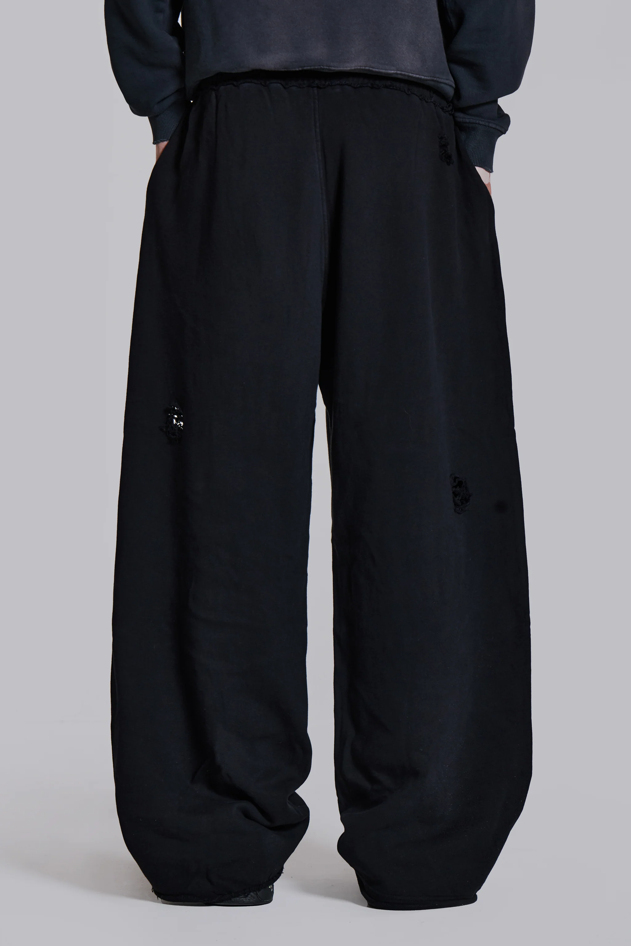 Distressed Black Baggy Monster Joggers - Image 3