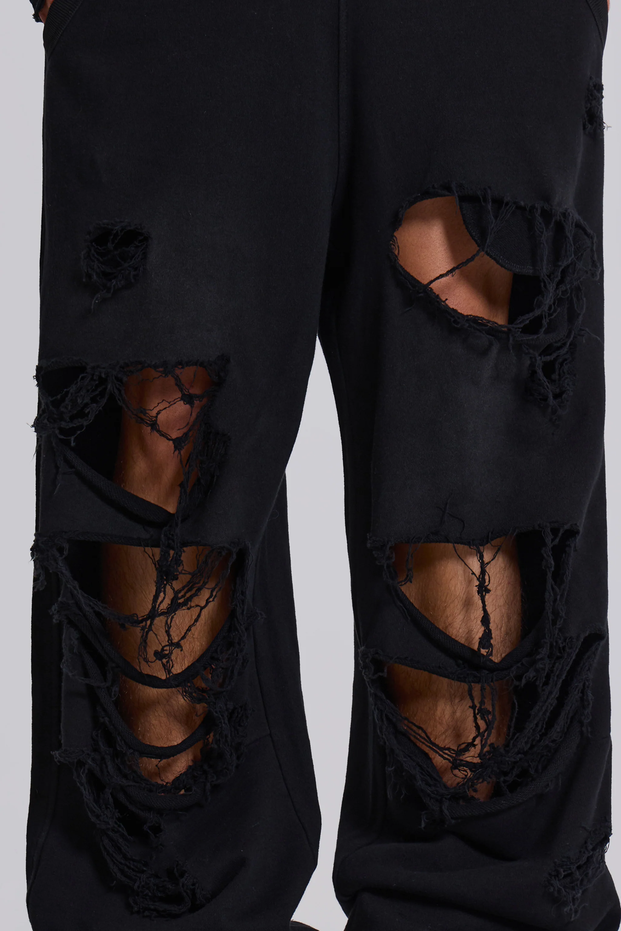 Distressed Black Baggy Monster Joggers - Image 9