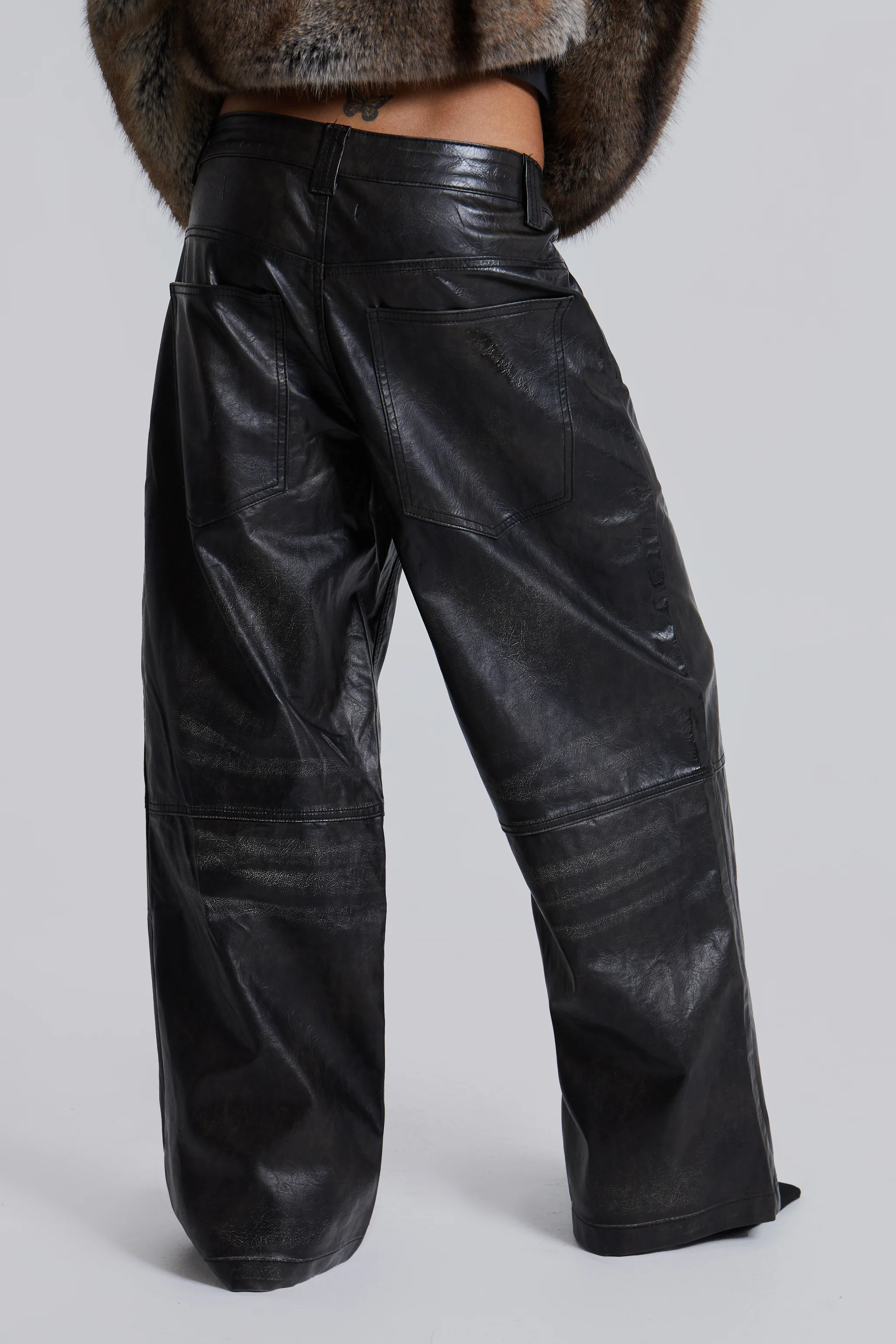 Ash Faux Leather Colossus Trousers - Image 3
