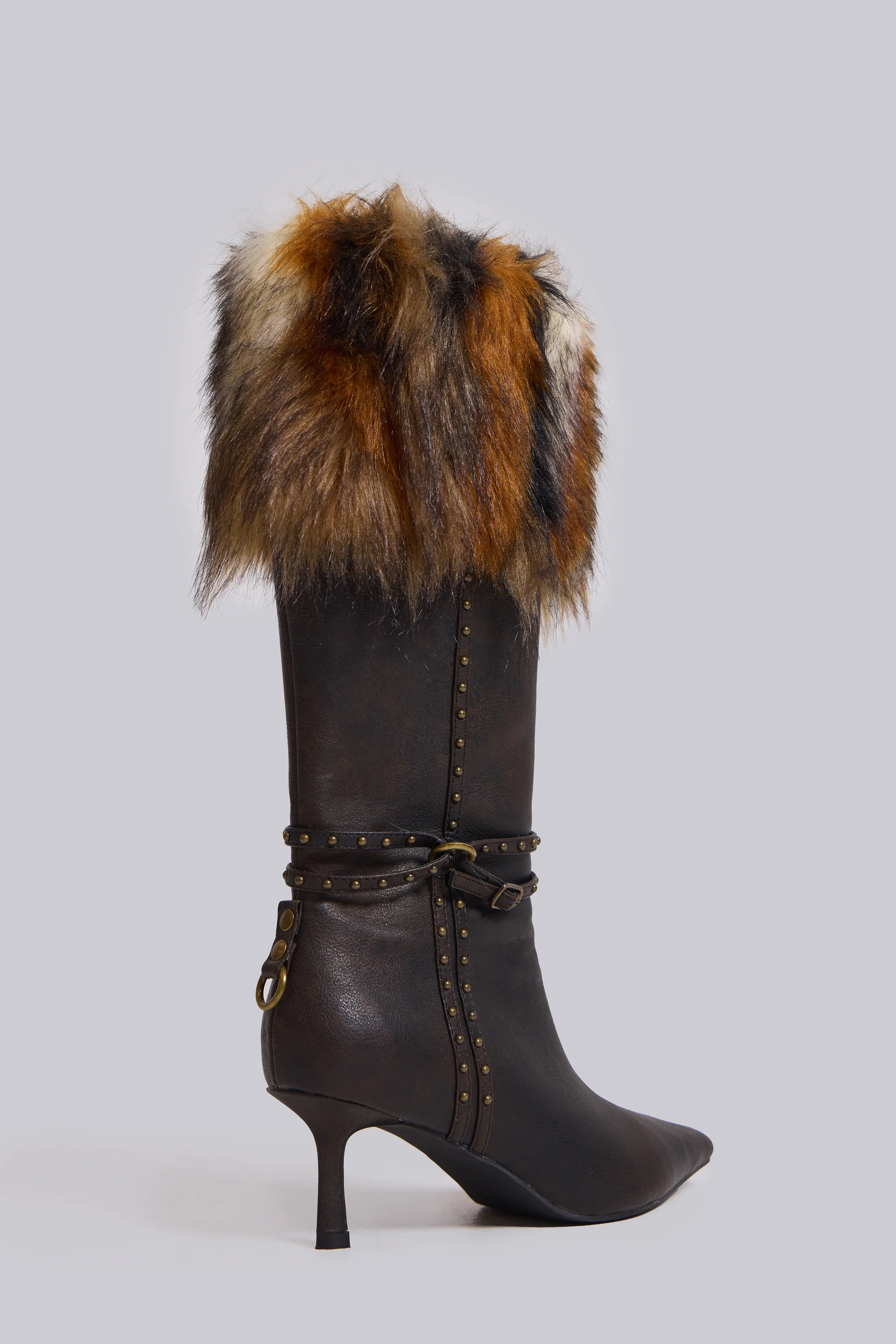 Fauna Faux Fur Heeled Boot - Image 11