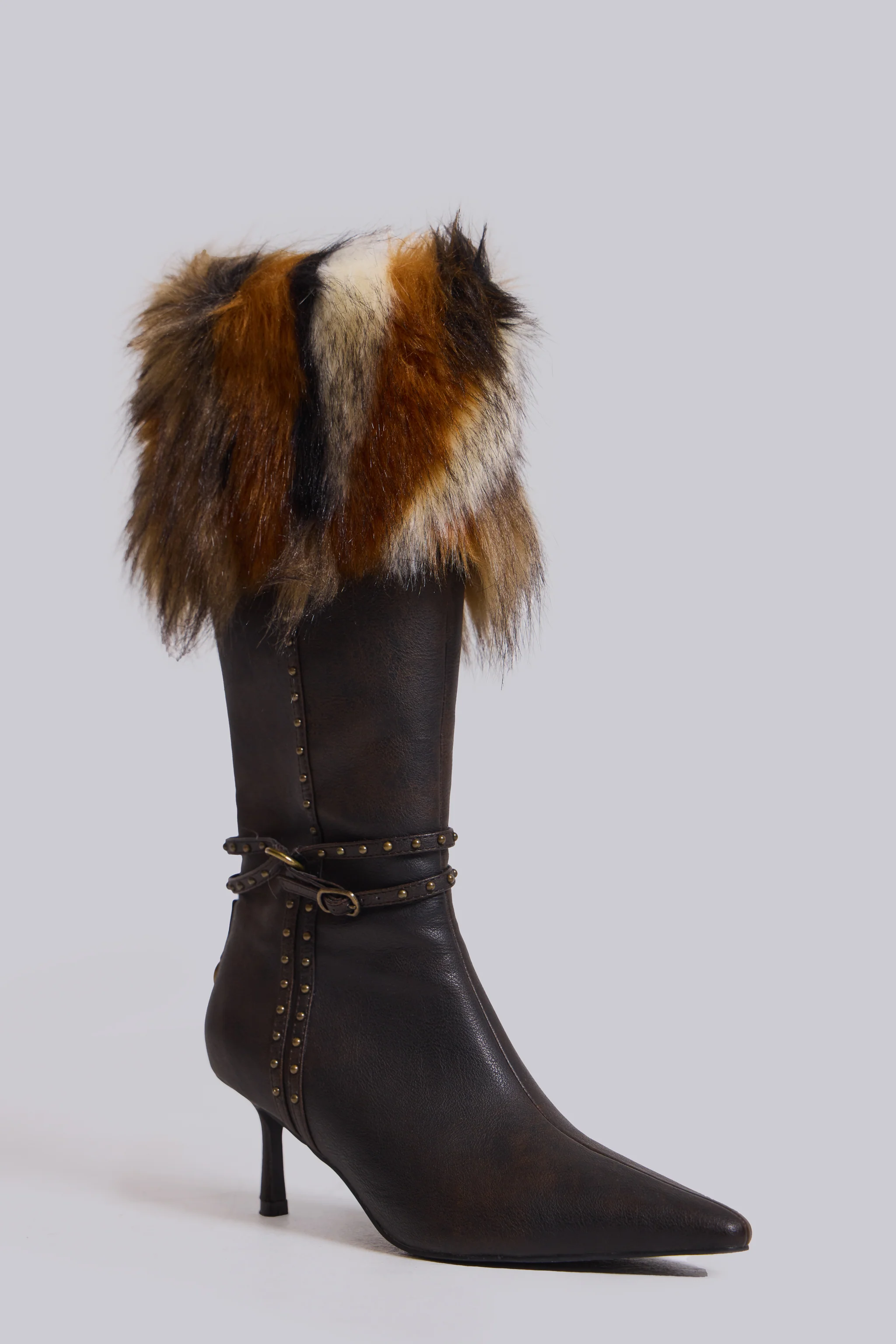 Fauna Faux Fur Heeled Boot - Image 5