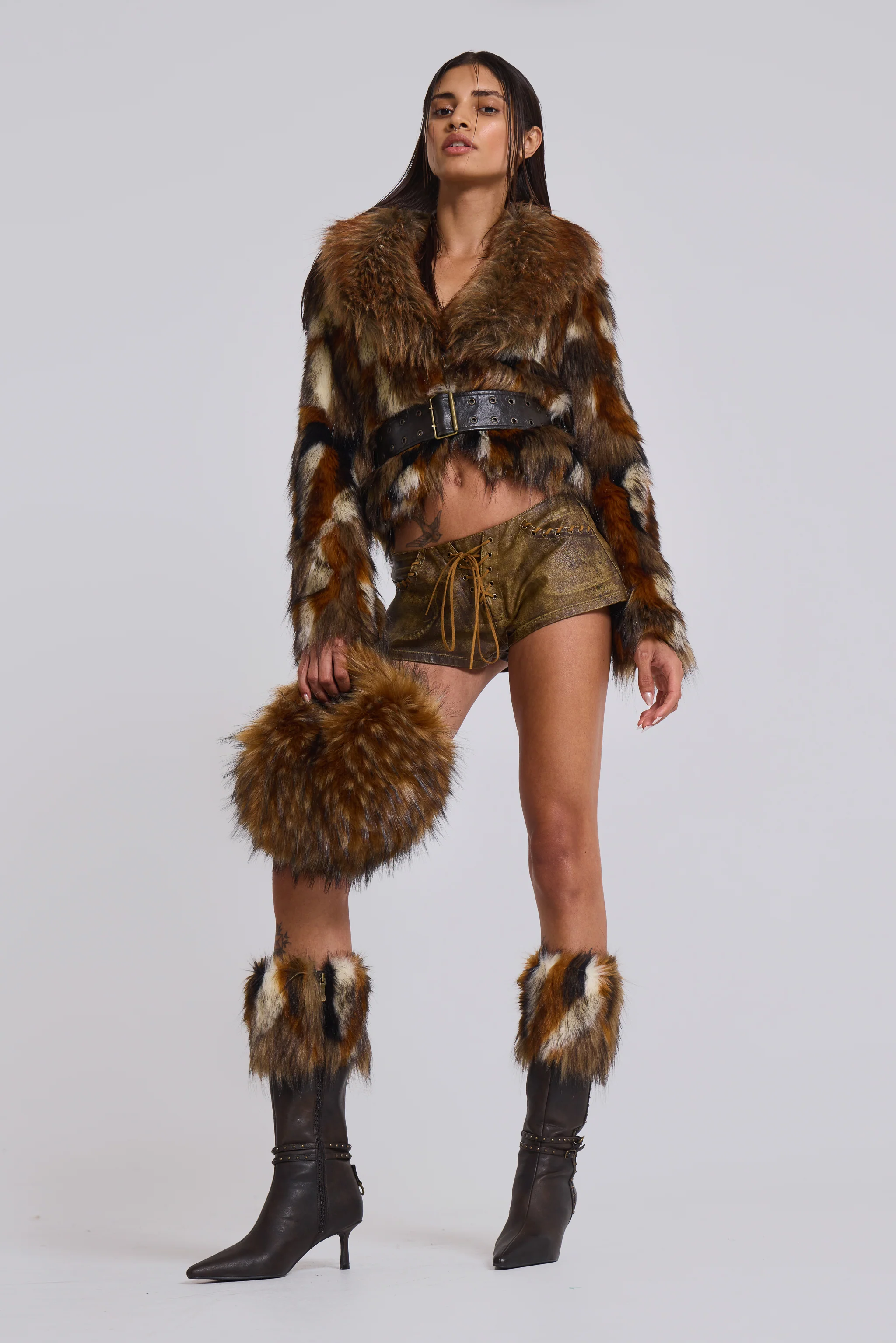 Fauna Faux Fur Heeled Boot - Image 7