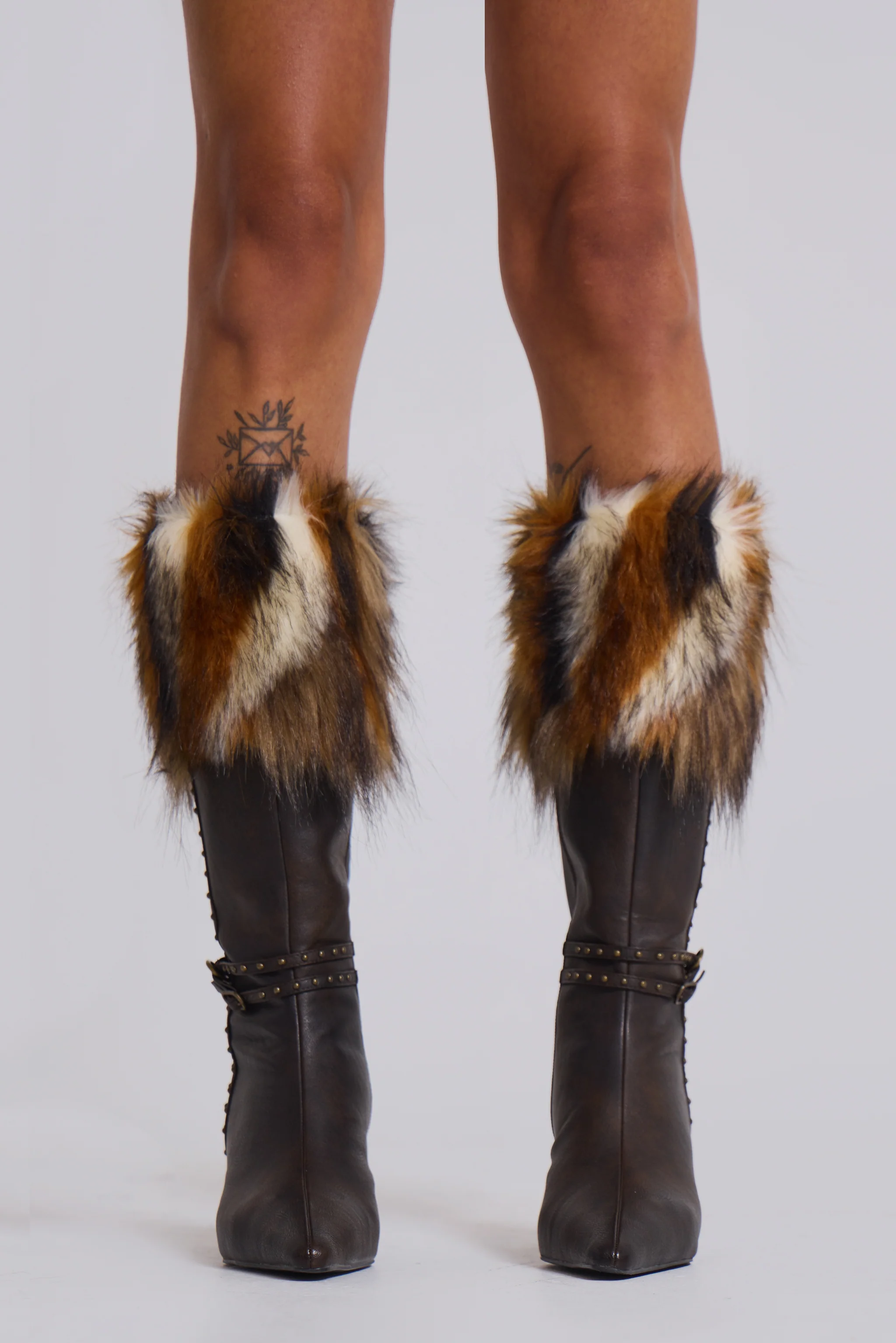 Fauna Faux Fur Heeled Boot - Image 9