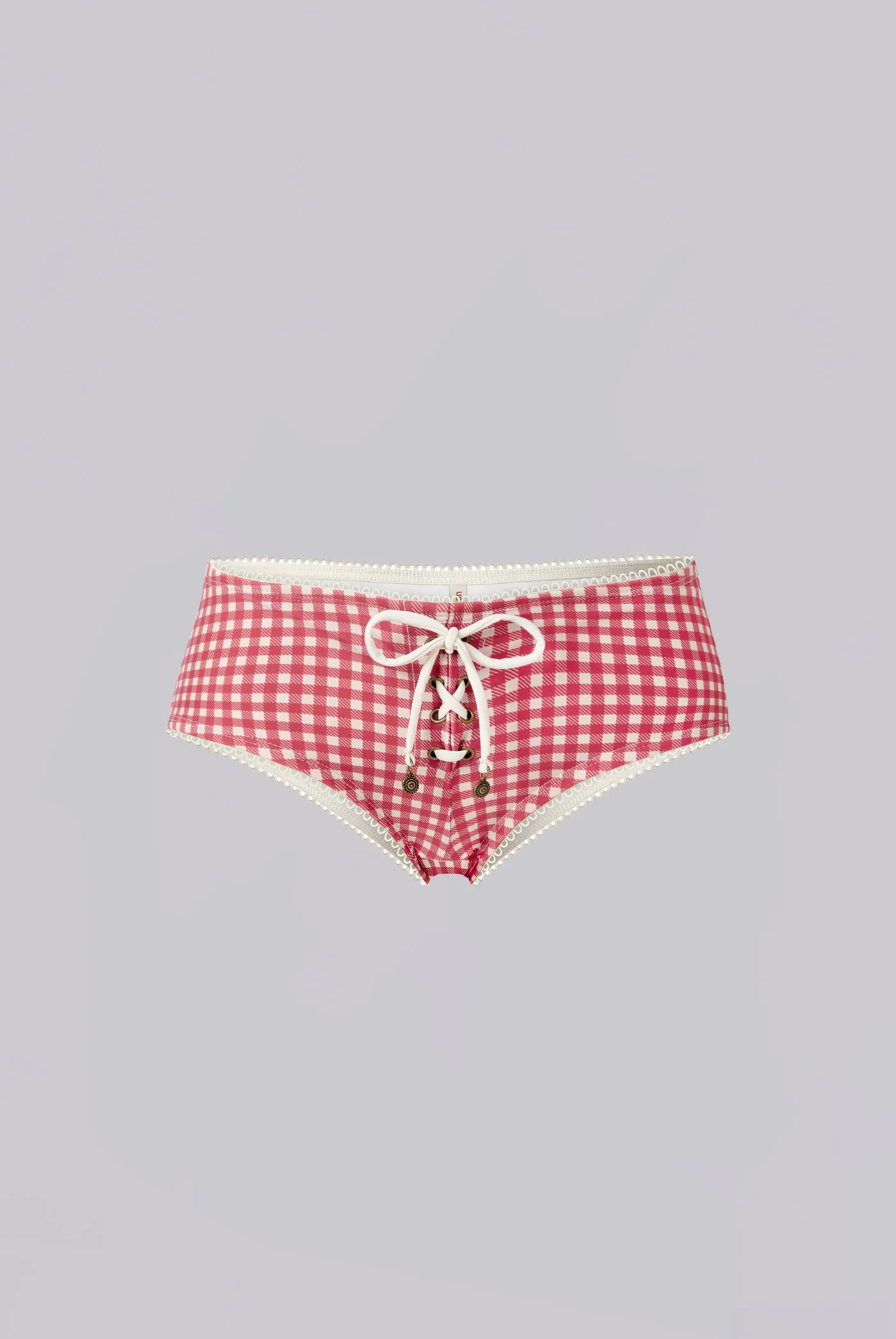 Freda Gingham Mini Short Bikini Bottoms - Image 4