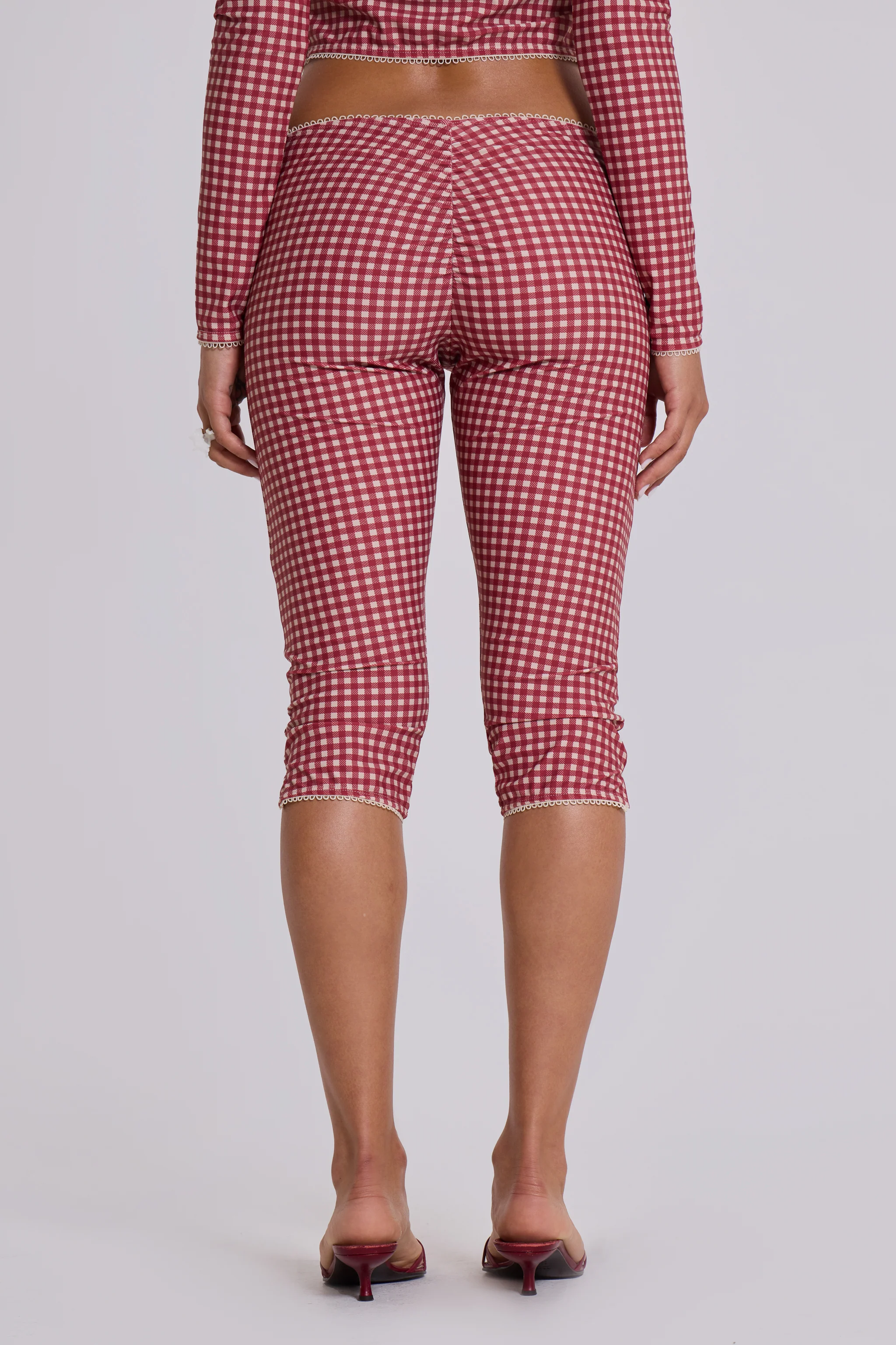 Freda Gingham Swim Capri Trousers - Image 12