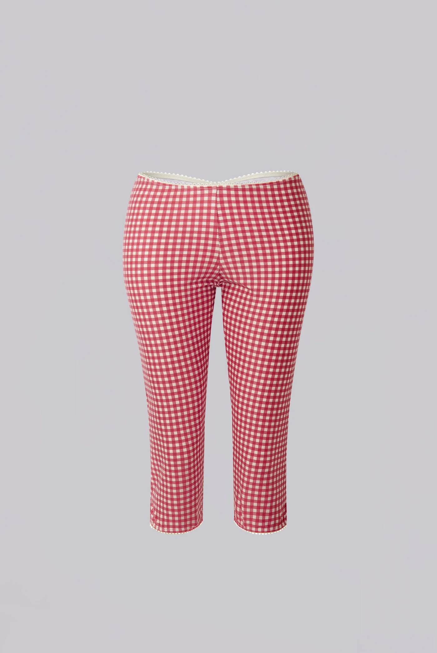 Freda Gingham Swim Capri Trousers - Image 4