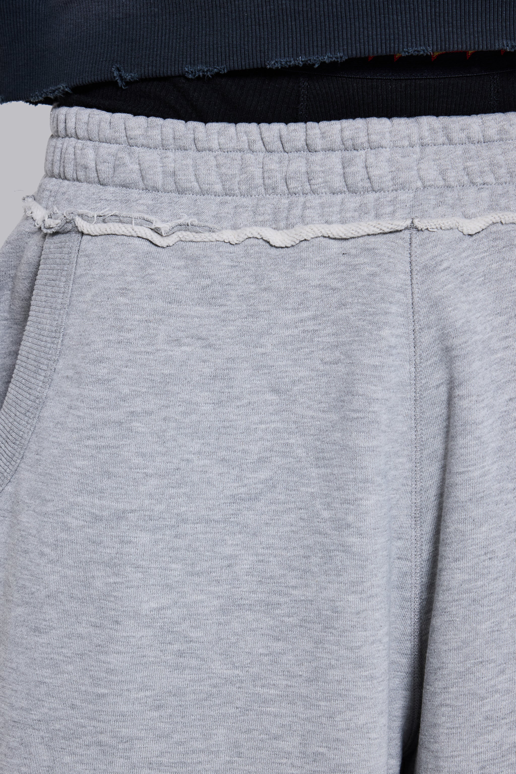 Grey Marl Gothic Print Baggy Monster Joggers - Image 7