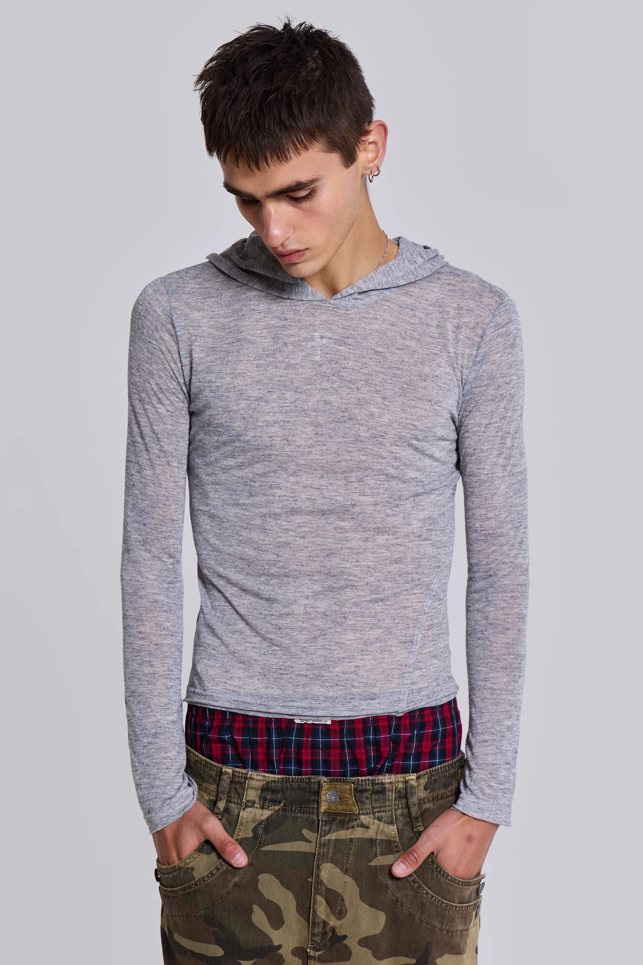 Grey Marl Mist Hoodie - Image 10
