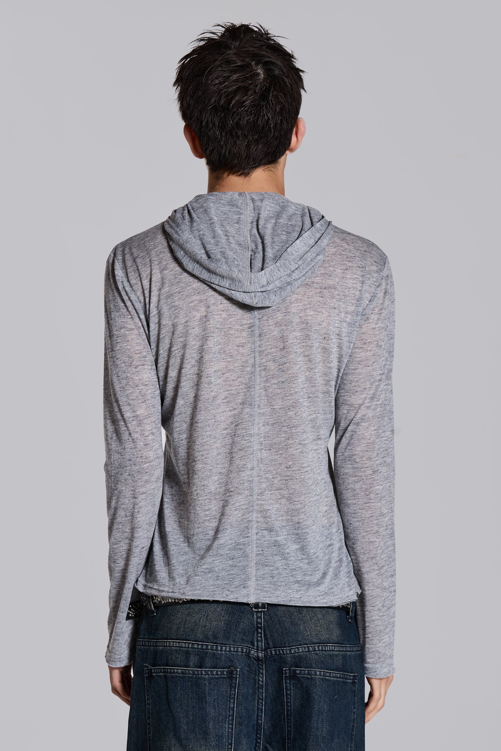Grey Marl Mist Hoodie - Image 6