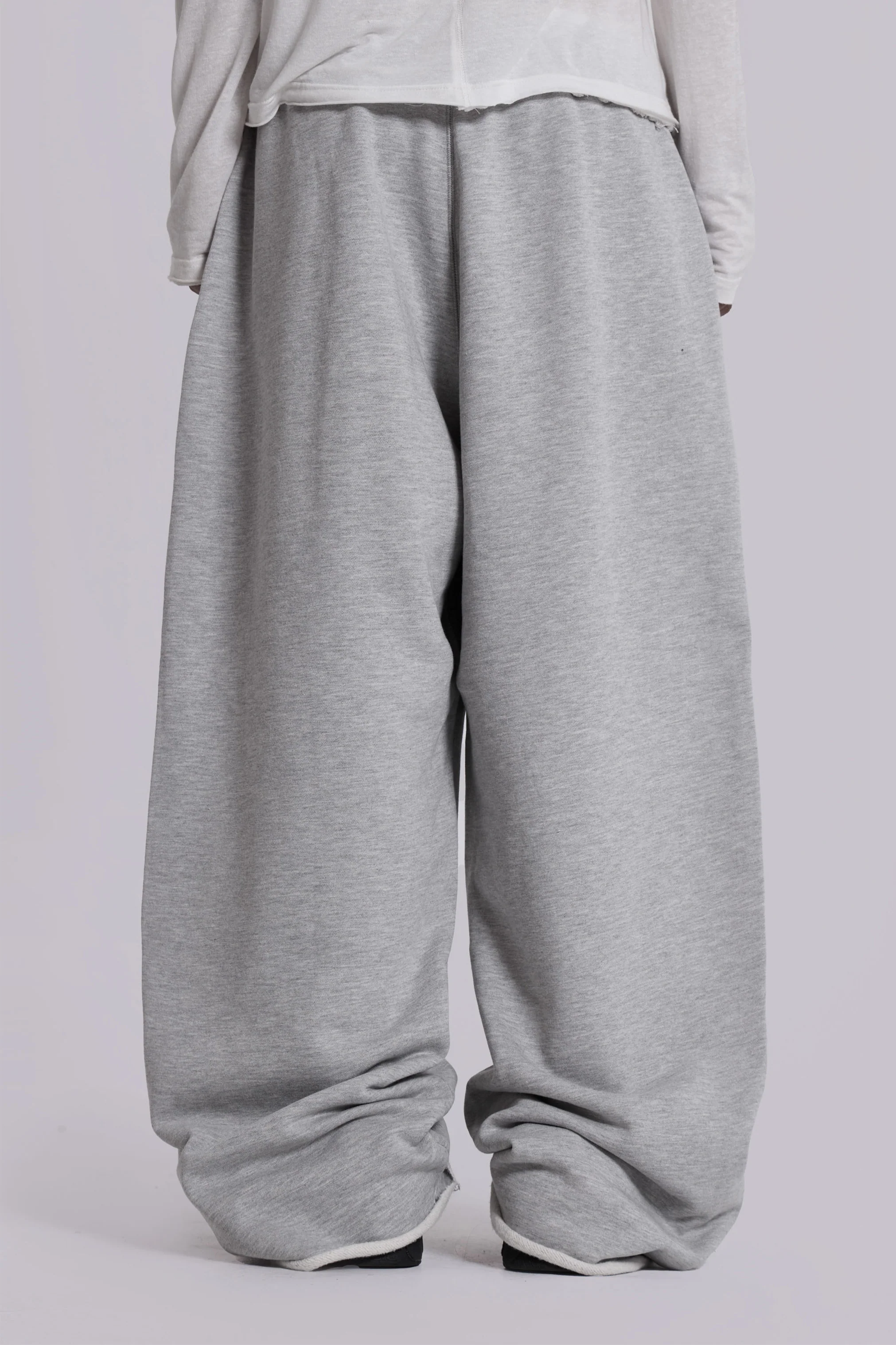 Grey Marl Baggy Monster Joggers - Image 4