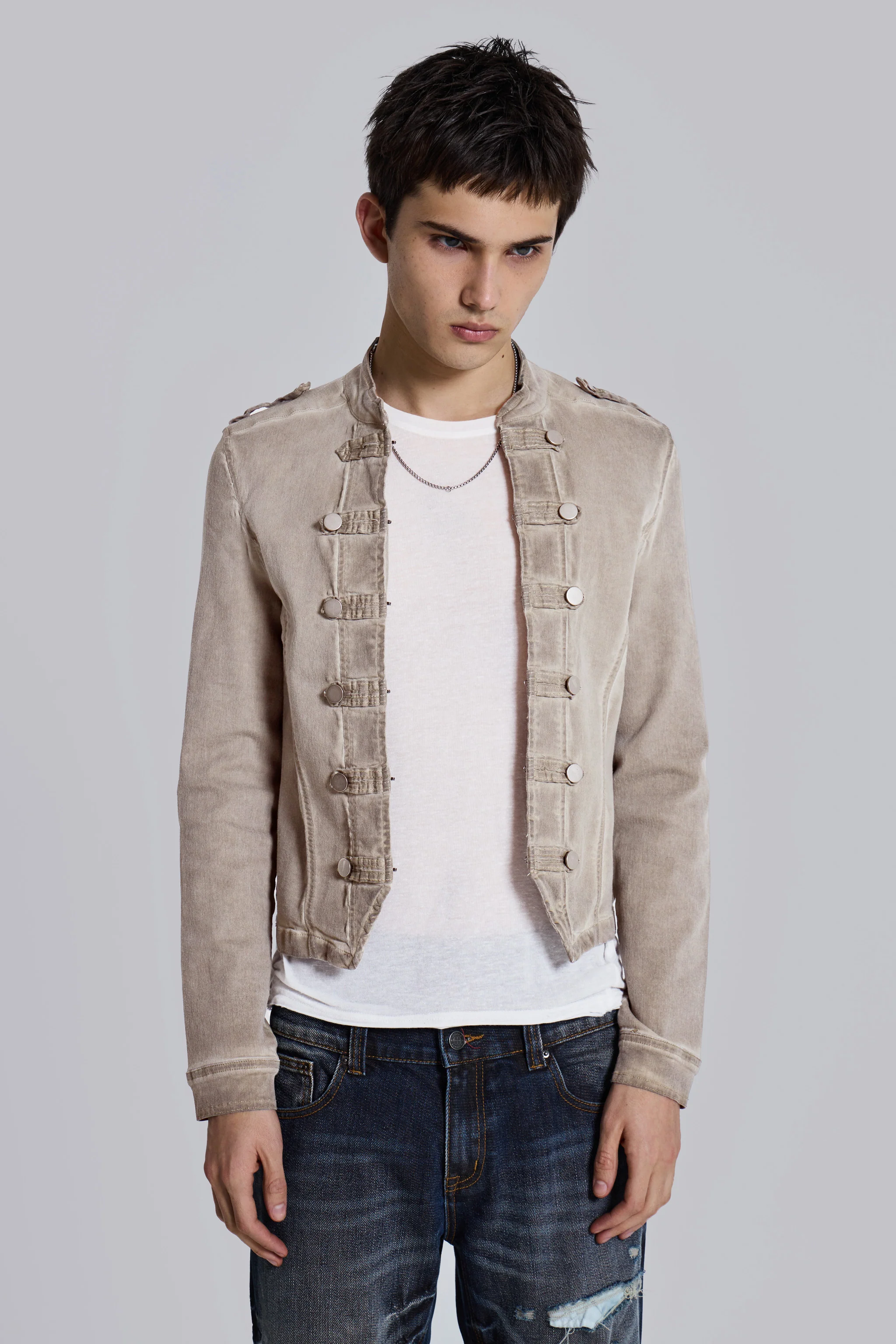 Rebel Military Jacket in Clay - Image 3