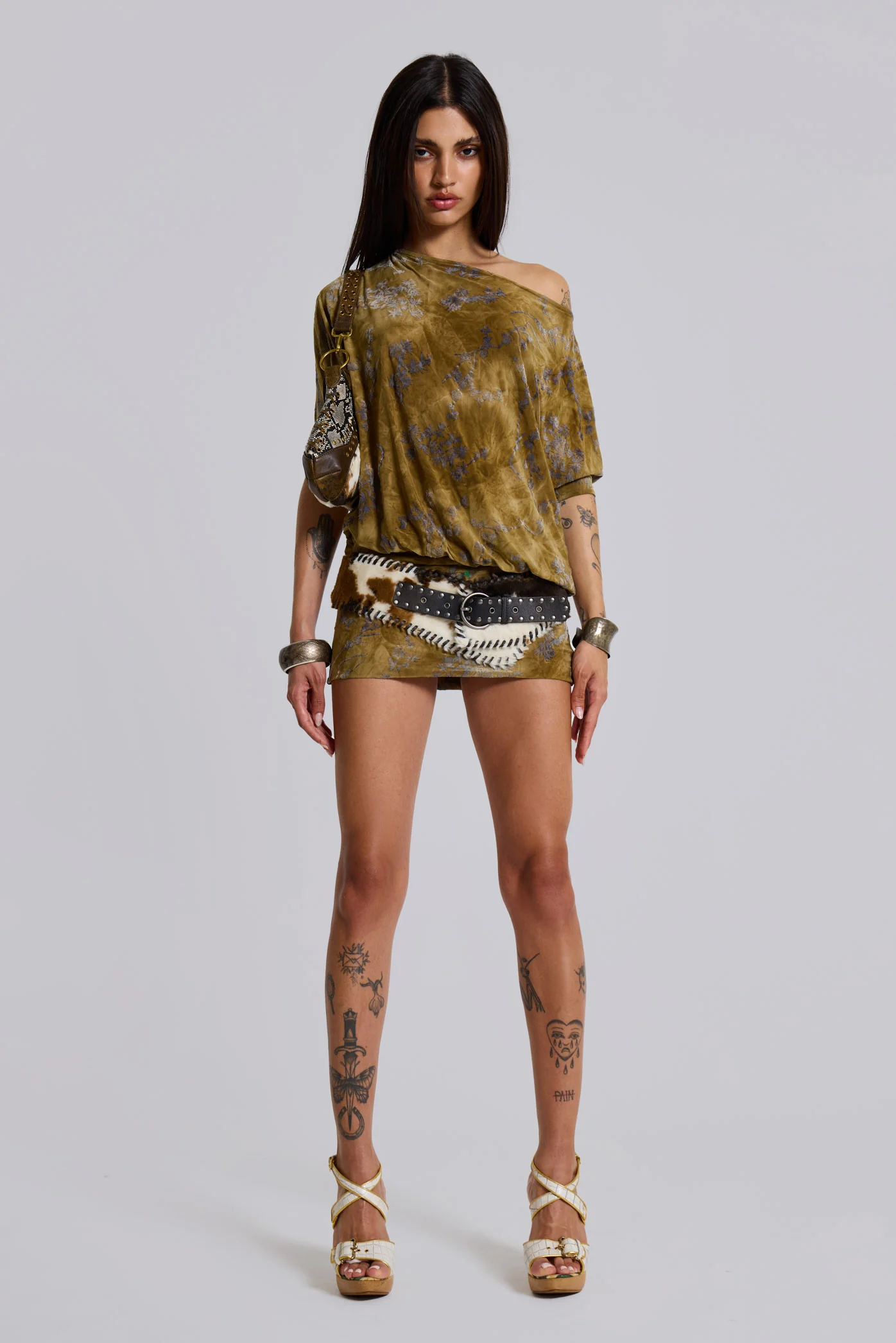 Kena Whipstitch Cow Belt - Image 3