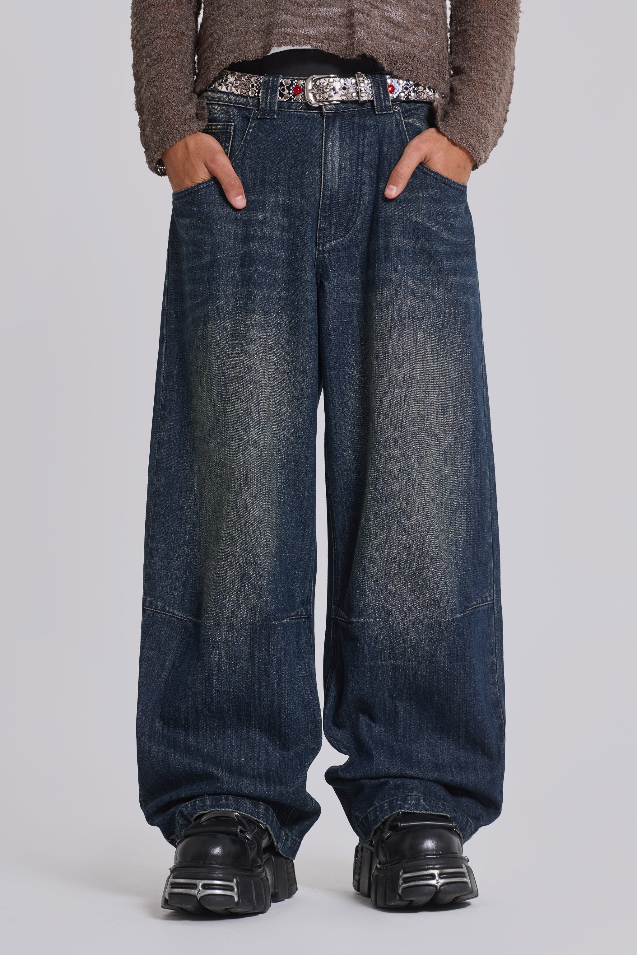Mid Blue Slub Colossus Jeans - Image 8