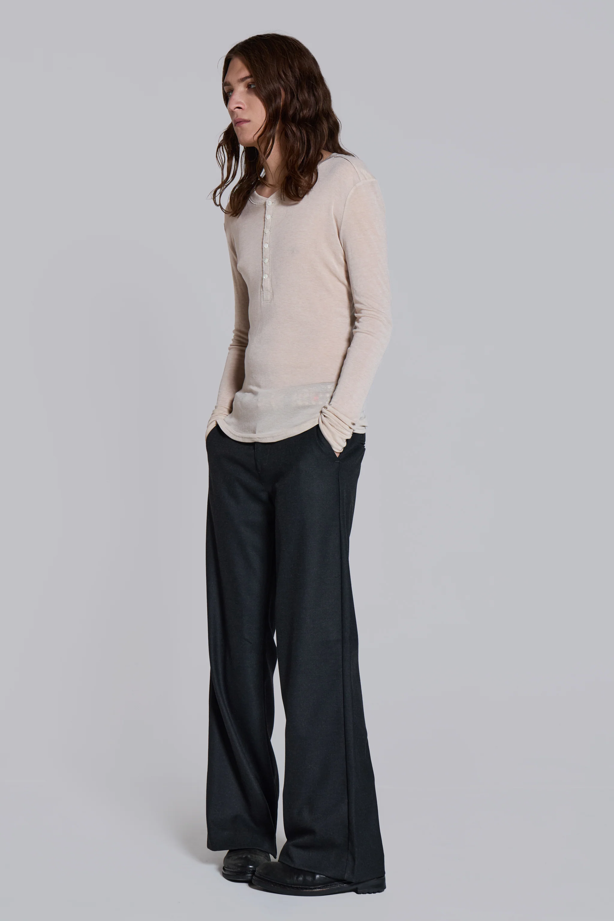Oatmeal Haze Henley Top - Image 6