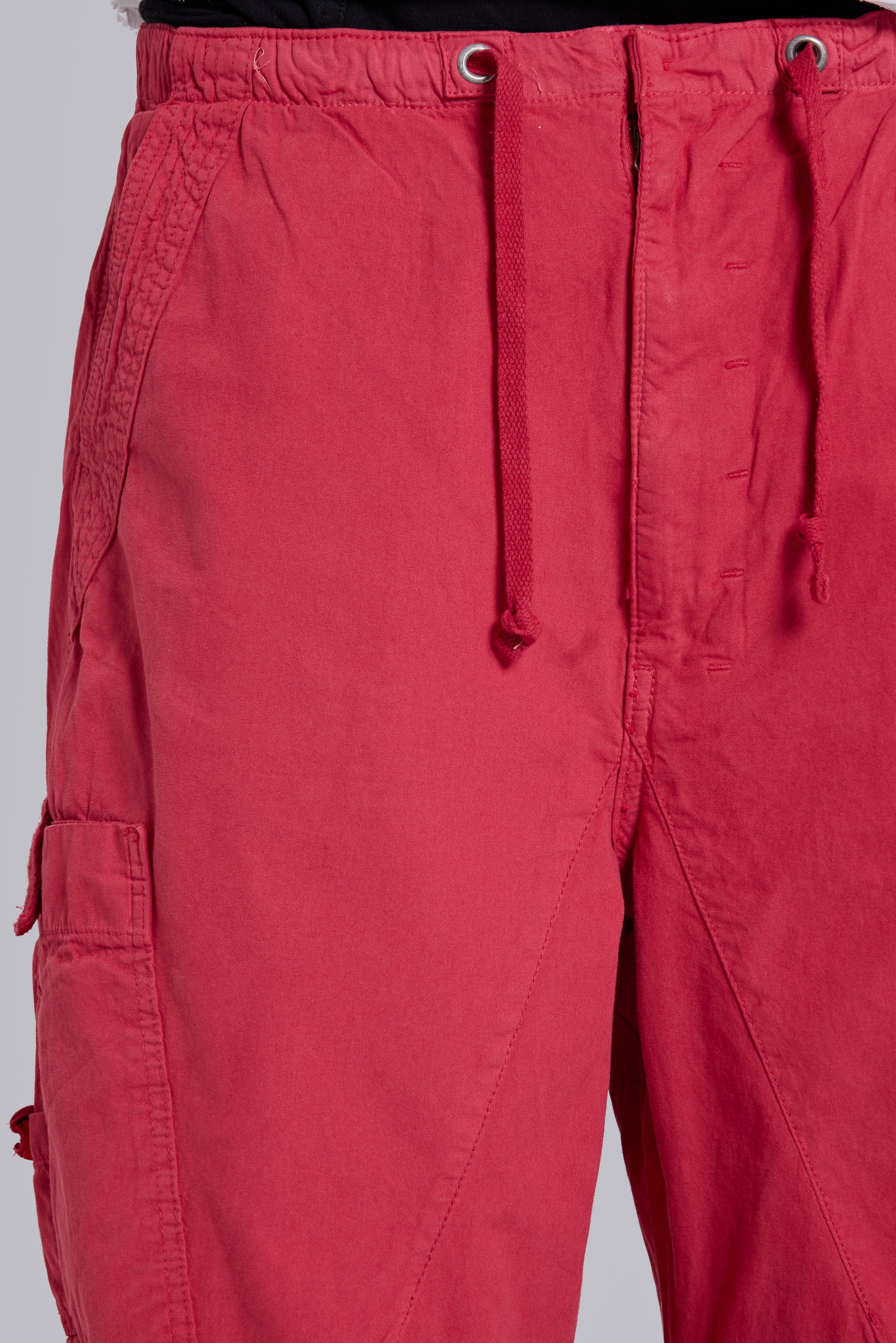 Red Parachute Cargo Pants - Image 5