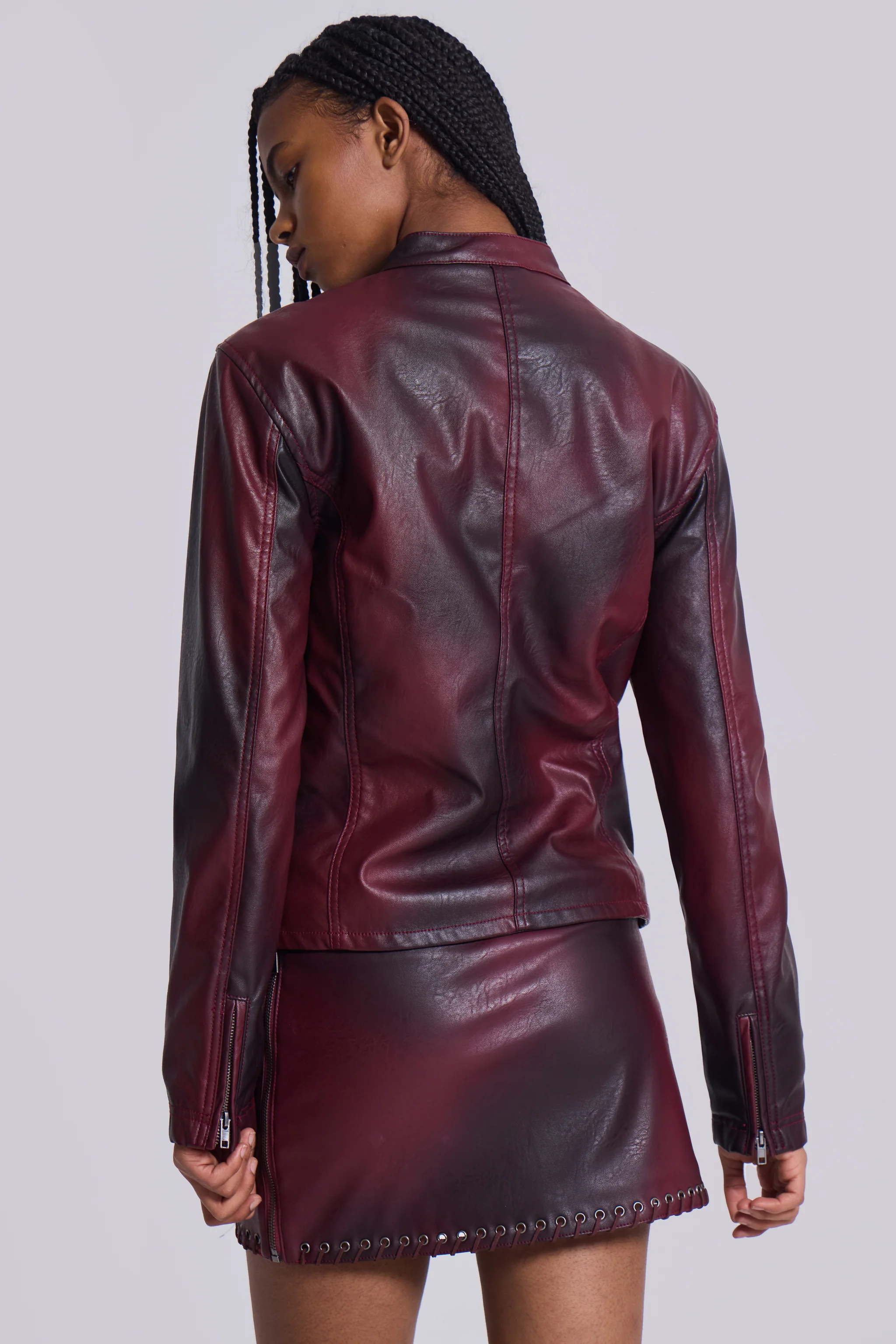 Lynx Faux Leather Mini Skirt - Image 10