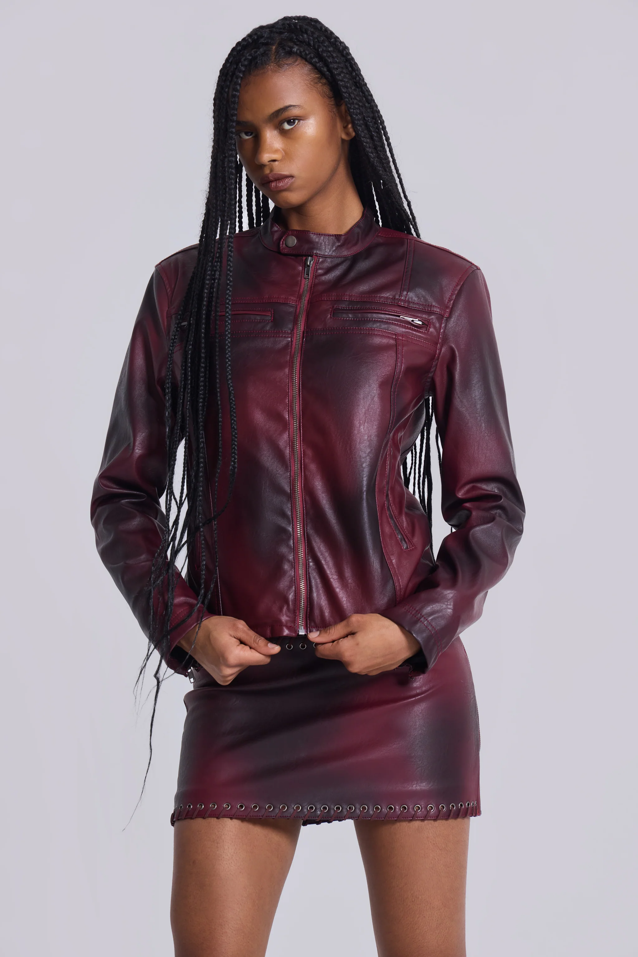 Lynx Faux Leather Mini Skirt - Image 8