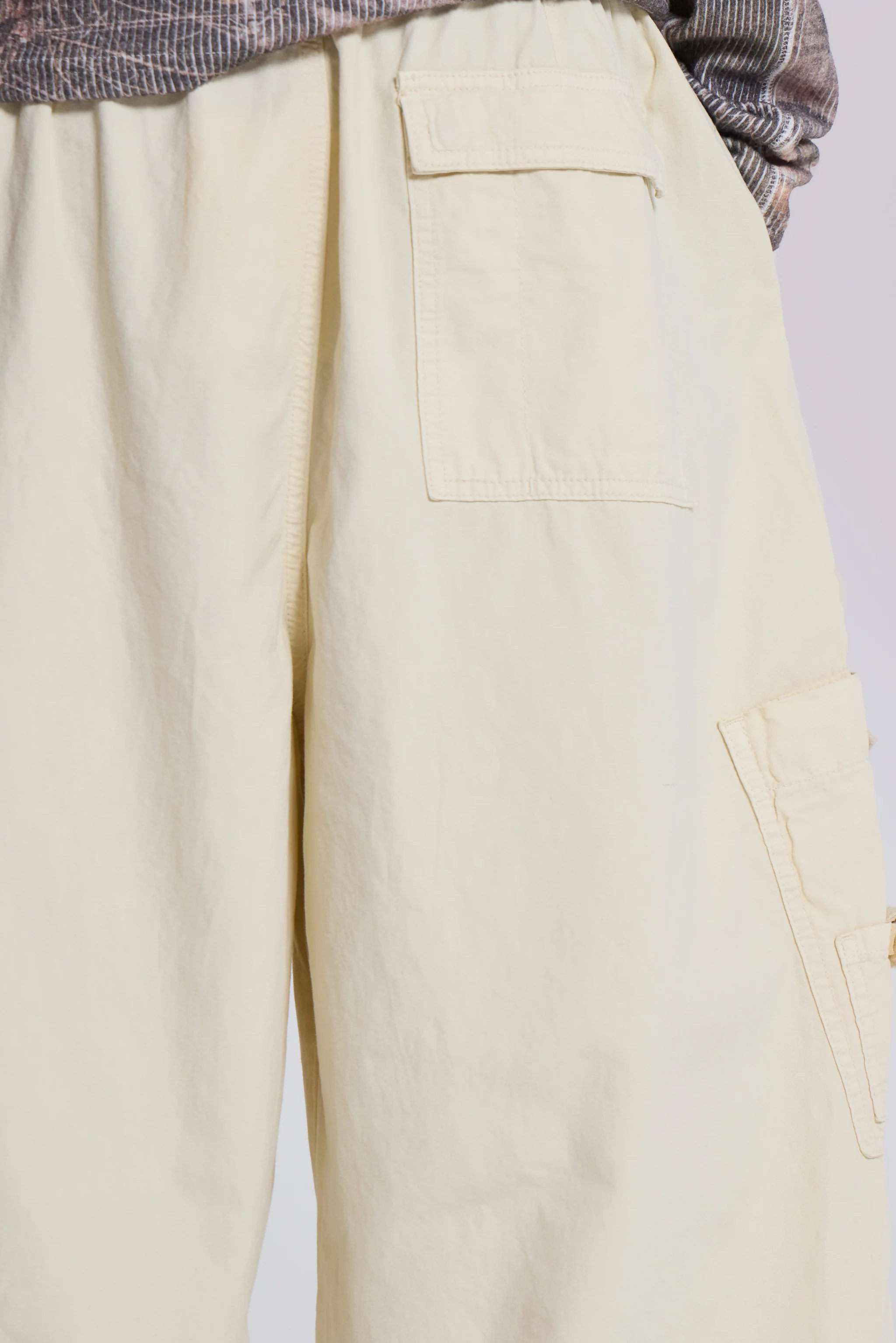 Ecru Parachute Cargo Pants - Image 7