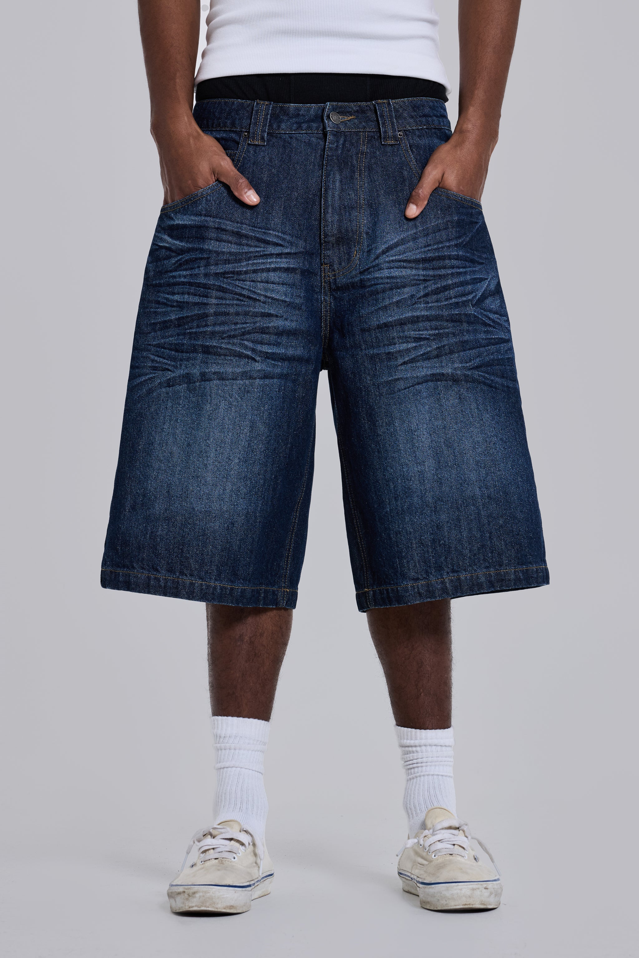 Union Jack Indigo Colossus Jorts - Image 4