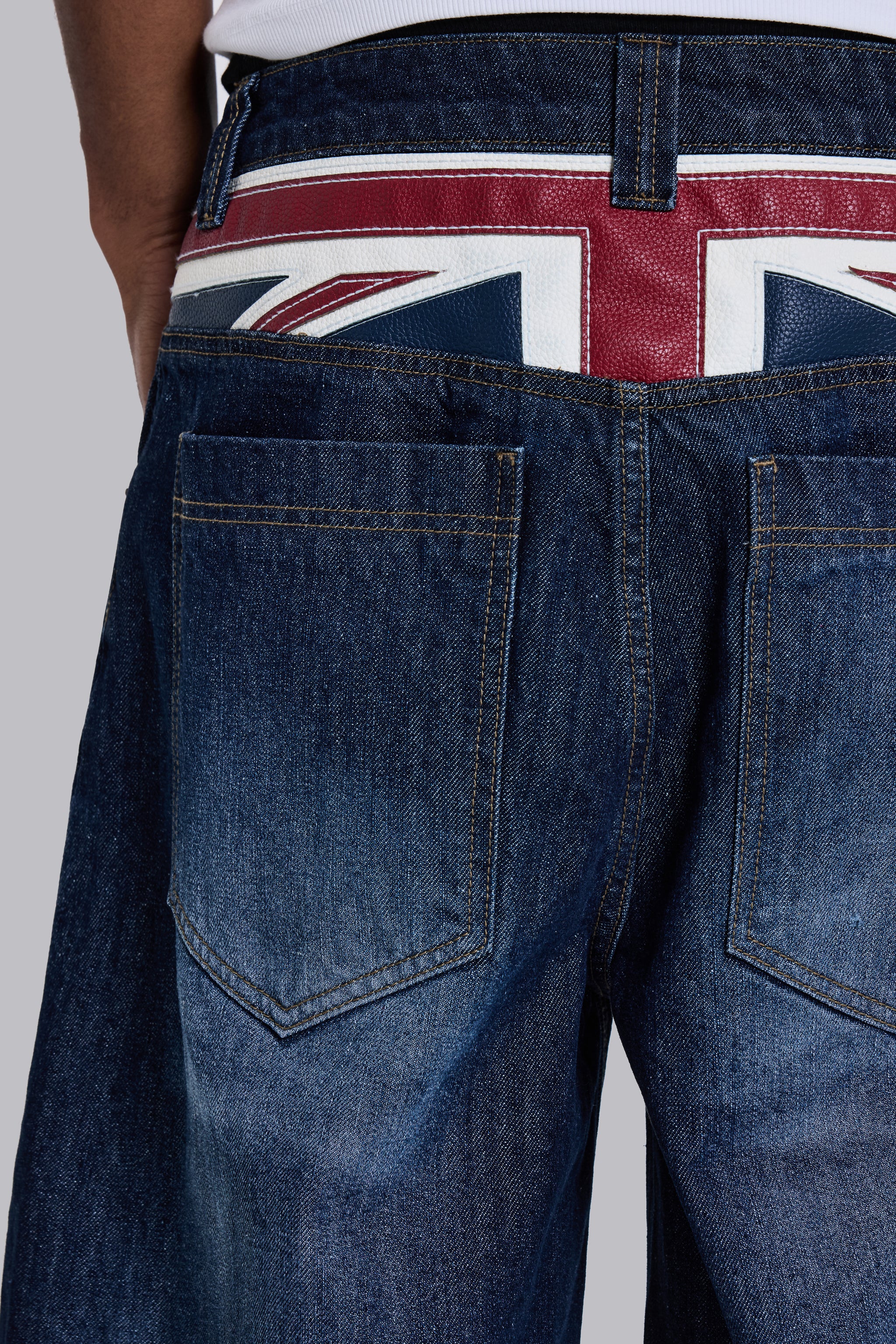 Union Jack Indigo Colossus Jorts - Image 5
