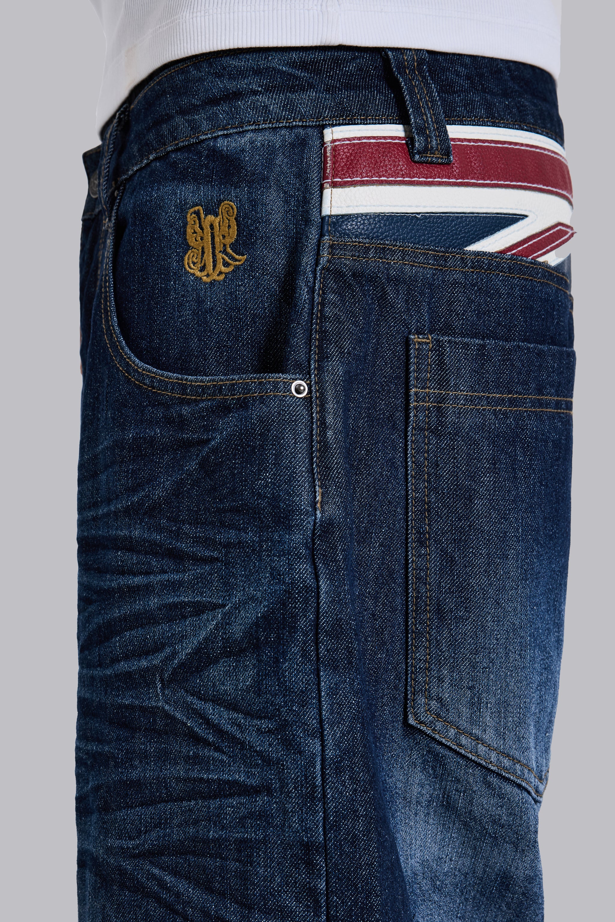Union Jack Indigo Colossus Jorts - Image 6