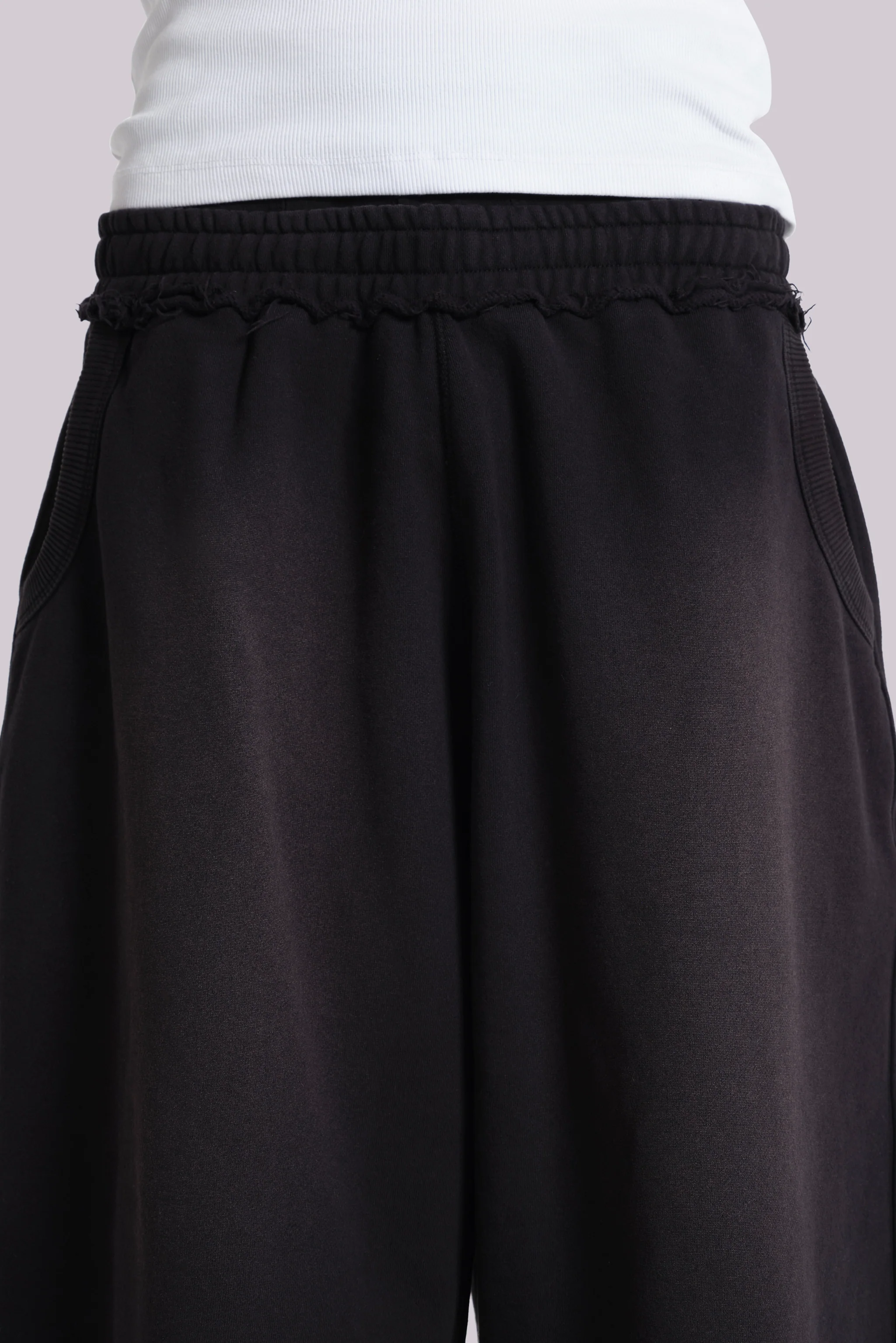 Washed Black Monster Jogger Baggy Shorts - Image 6