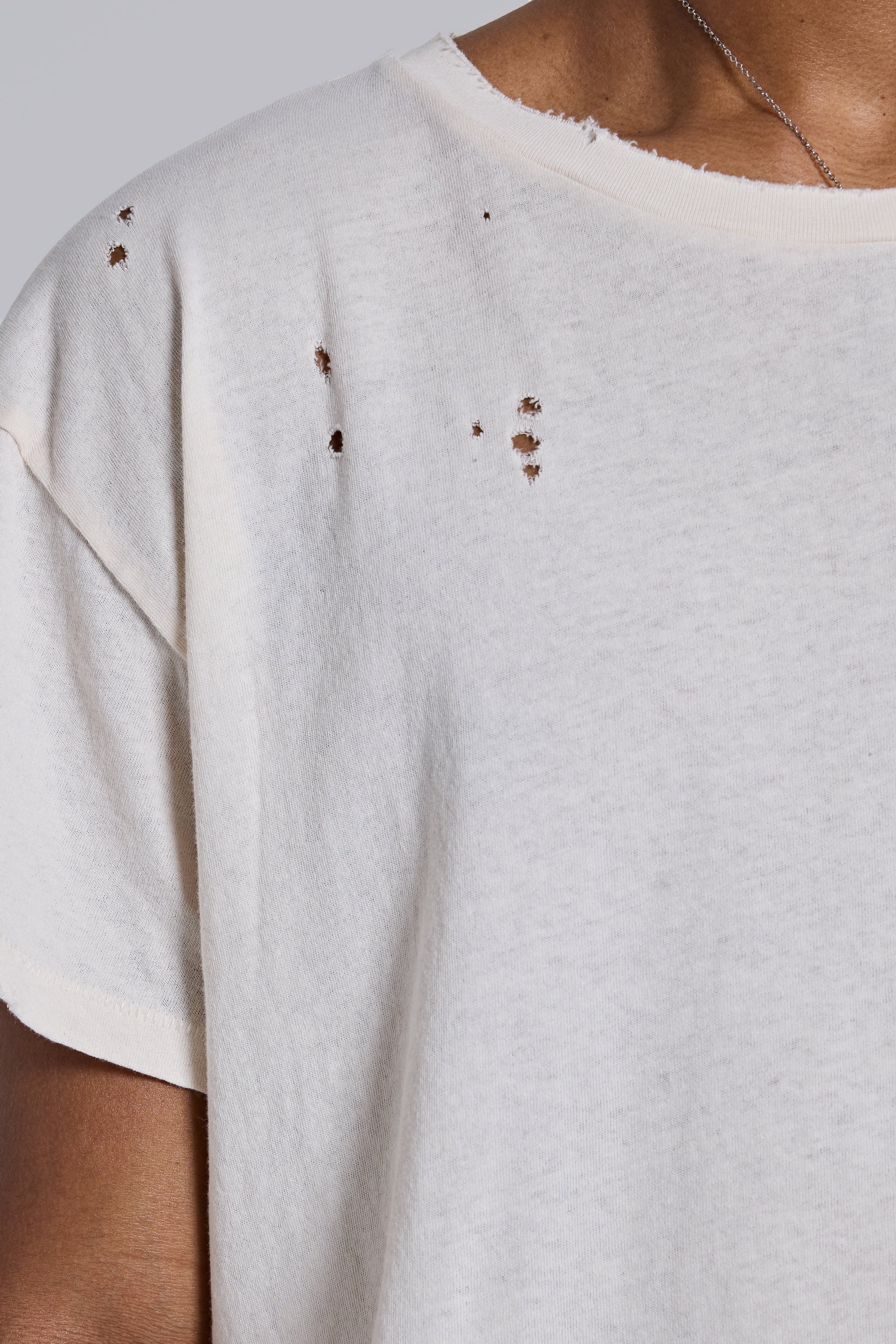 White Moth Cropped T-Shirt - Image 4