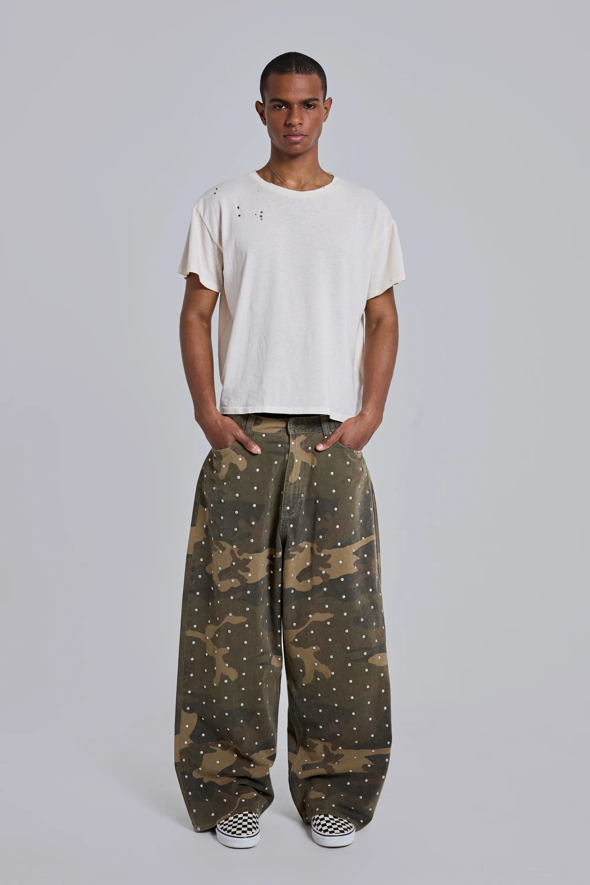 White Moth Cropped T-Shirt - Image 7